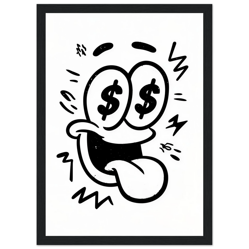 Rizen Dollar Eyes - Premium Framed Wall Art