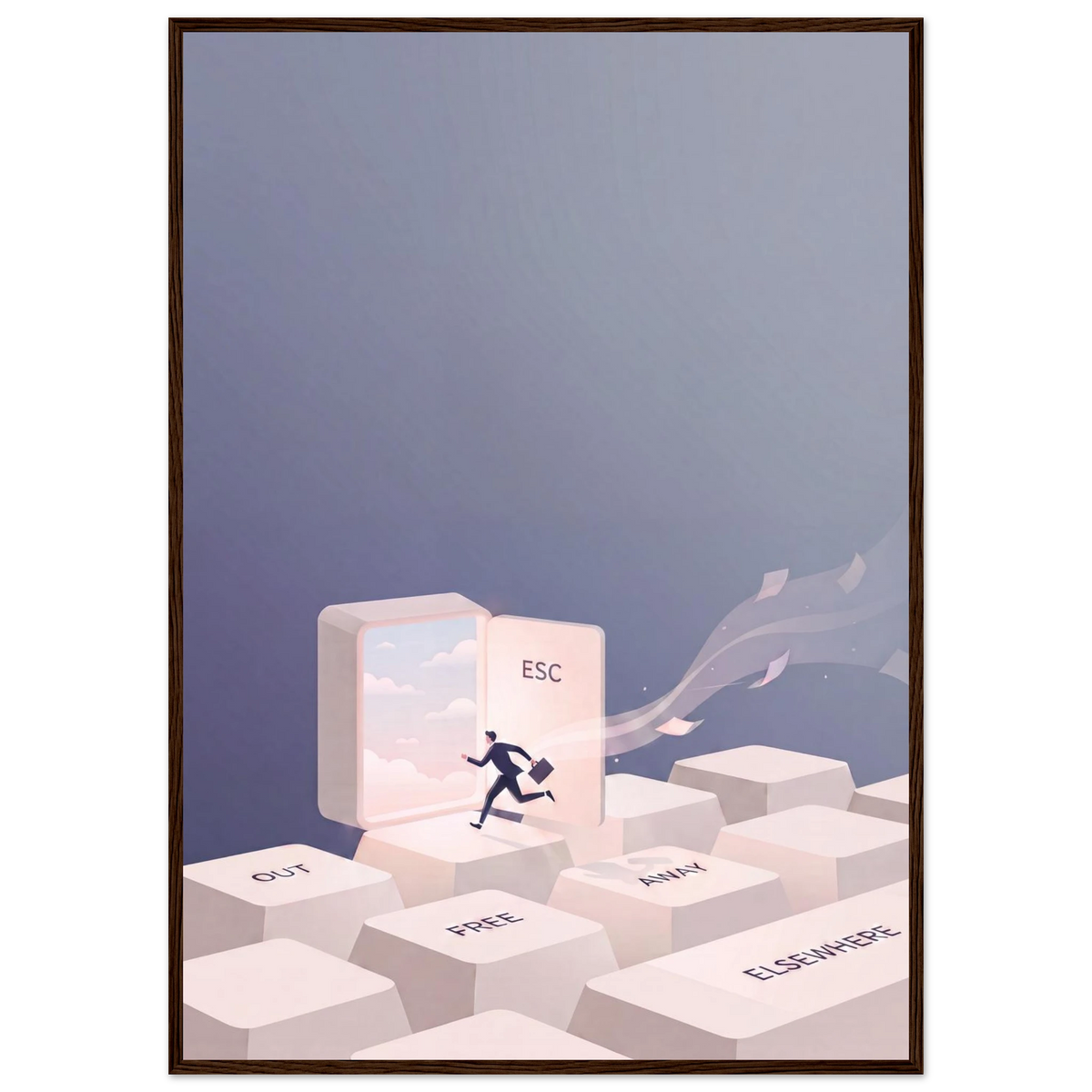 Rizen Escape The System - Premium Framed Wall Art