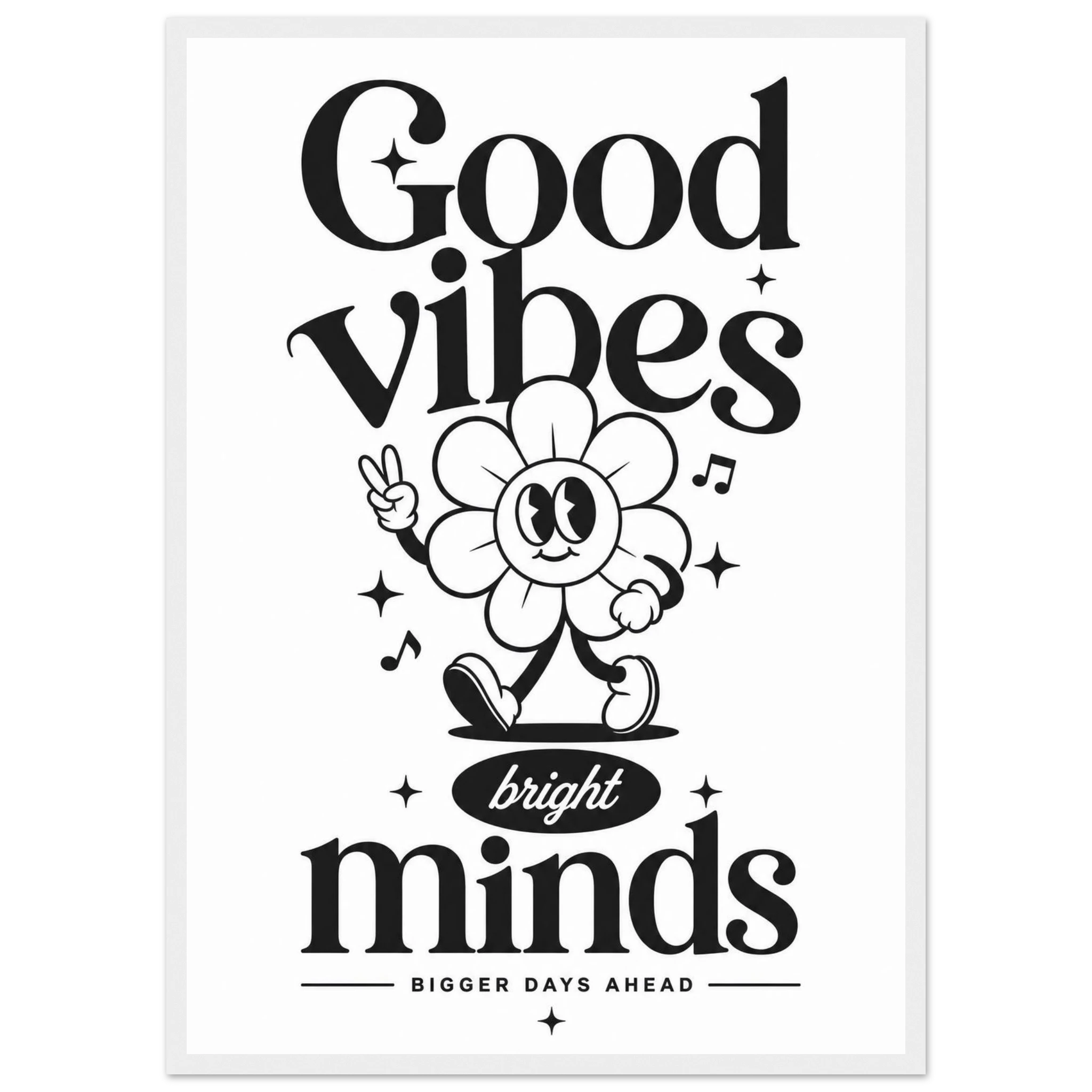 Rizen Good Vibes - Premium Framed Wall Art