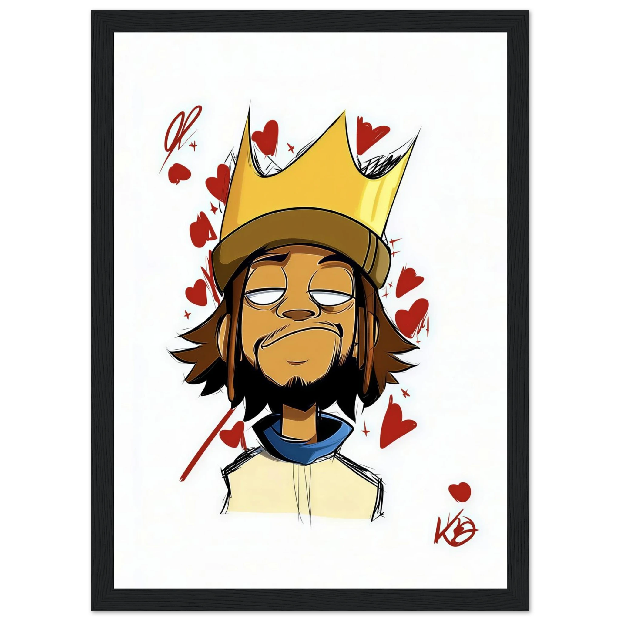 Rizen Crowned Affection - Premium Framed Wall Art