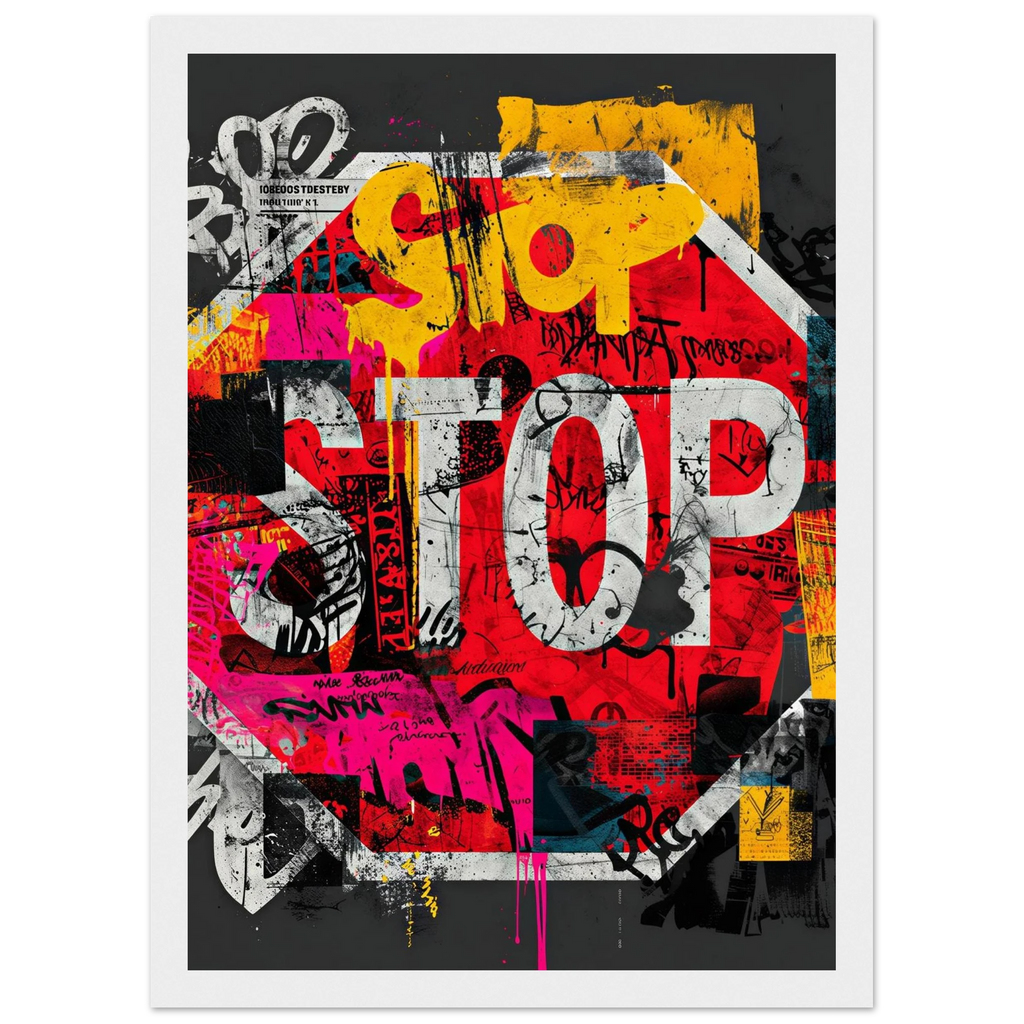 Rizen STOP - Premium Framed Wall Art