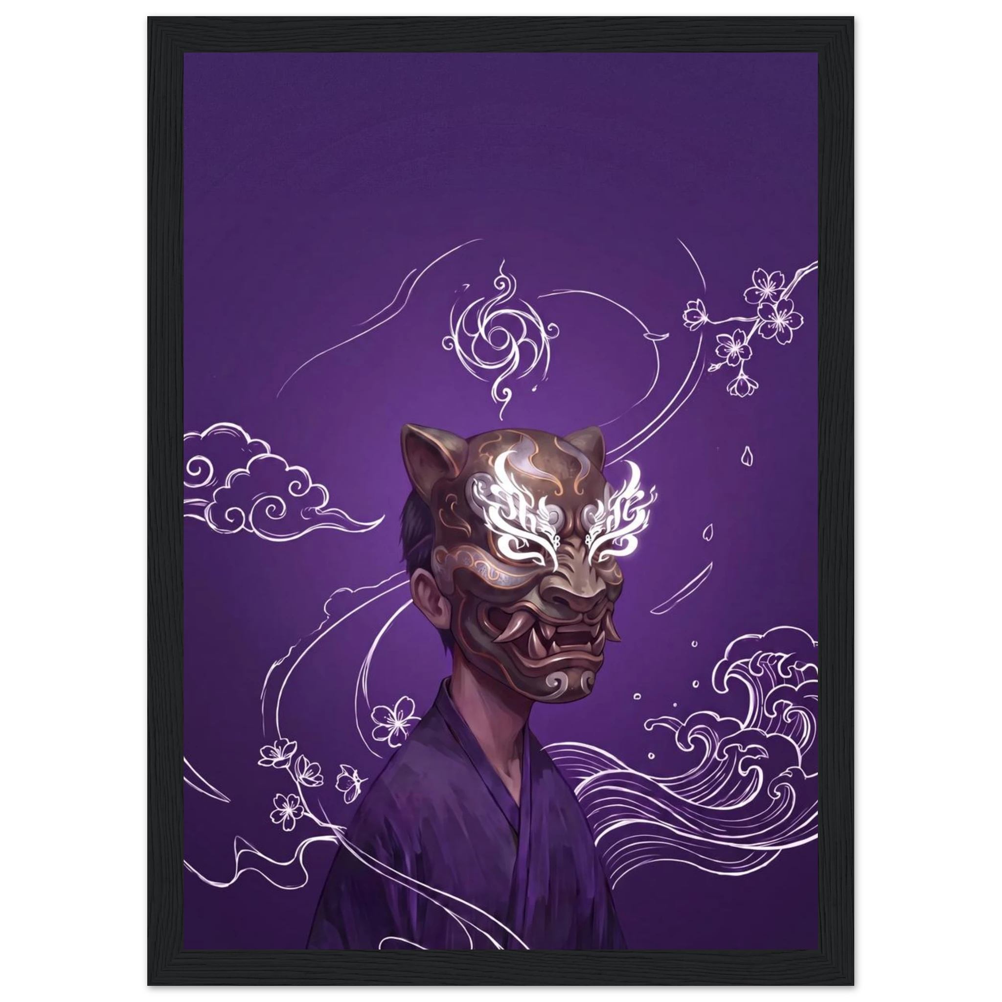 Rizen Beneath the Mask - Premium Framed Wall Art