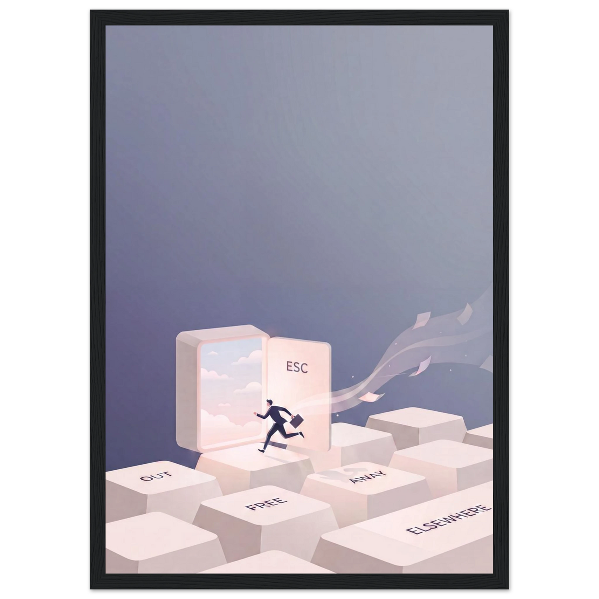 Rizen Escape The System - Premium Framed Wall Art