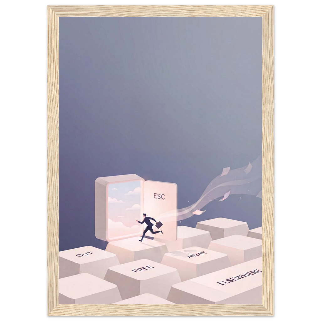 Rizen Escape The System - Premium Framed Wall Art