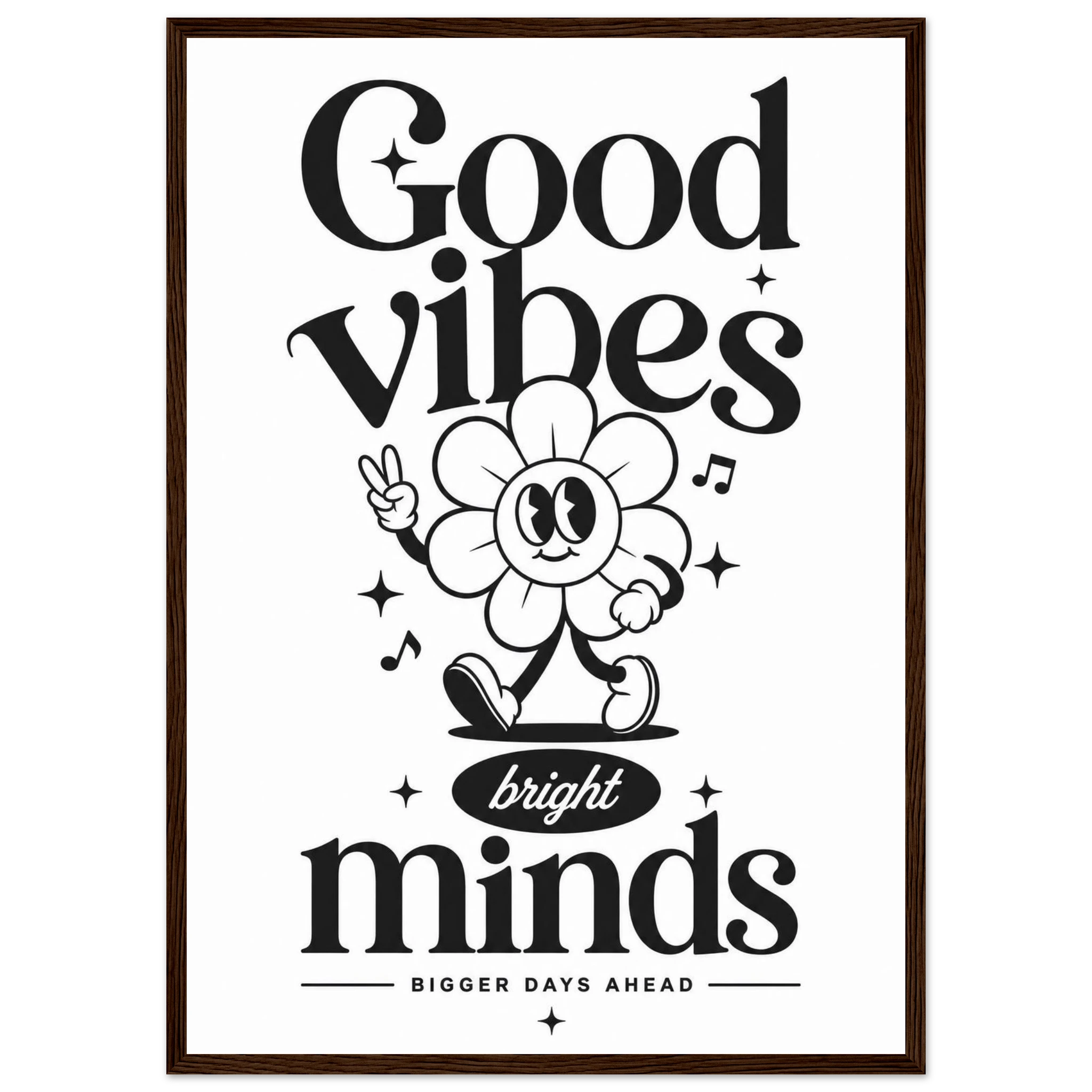 Rizen Good Vibes - Premium Framed Wall Art
