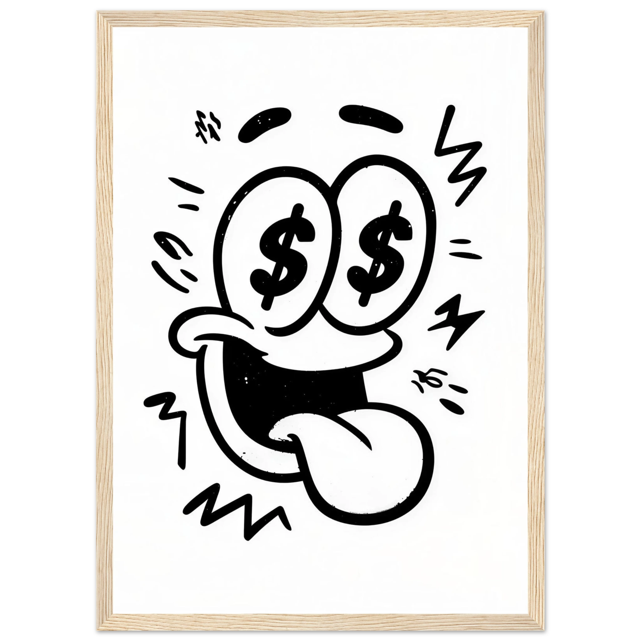 Rizen Dollar Eyes - Premium Framed Wall Art