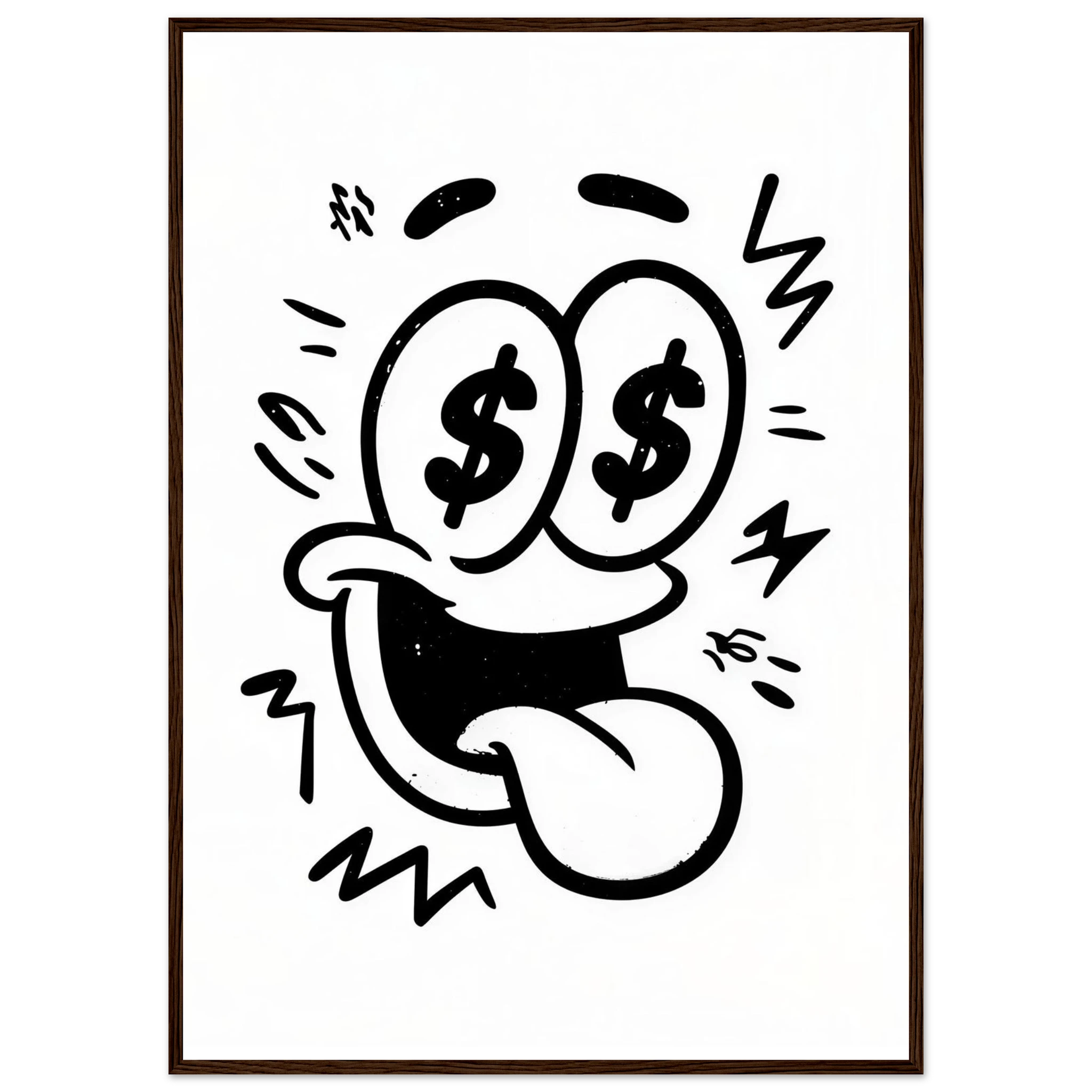 Rizen Dollar Eyes - Premium Framed Wall Art