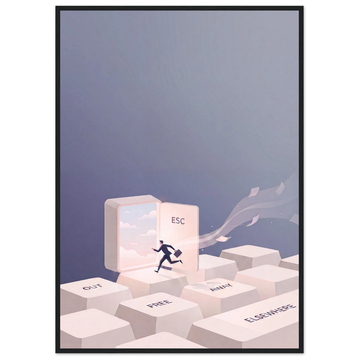 Rizen Escape The System - Premium Framed Wall Art