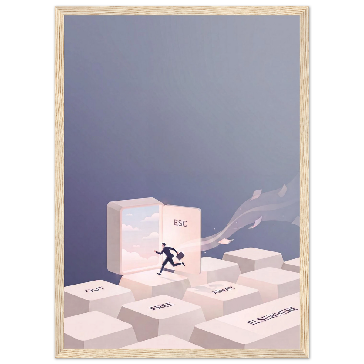Rizen Escape The System - Premium Framed Wall Art