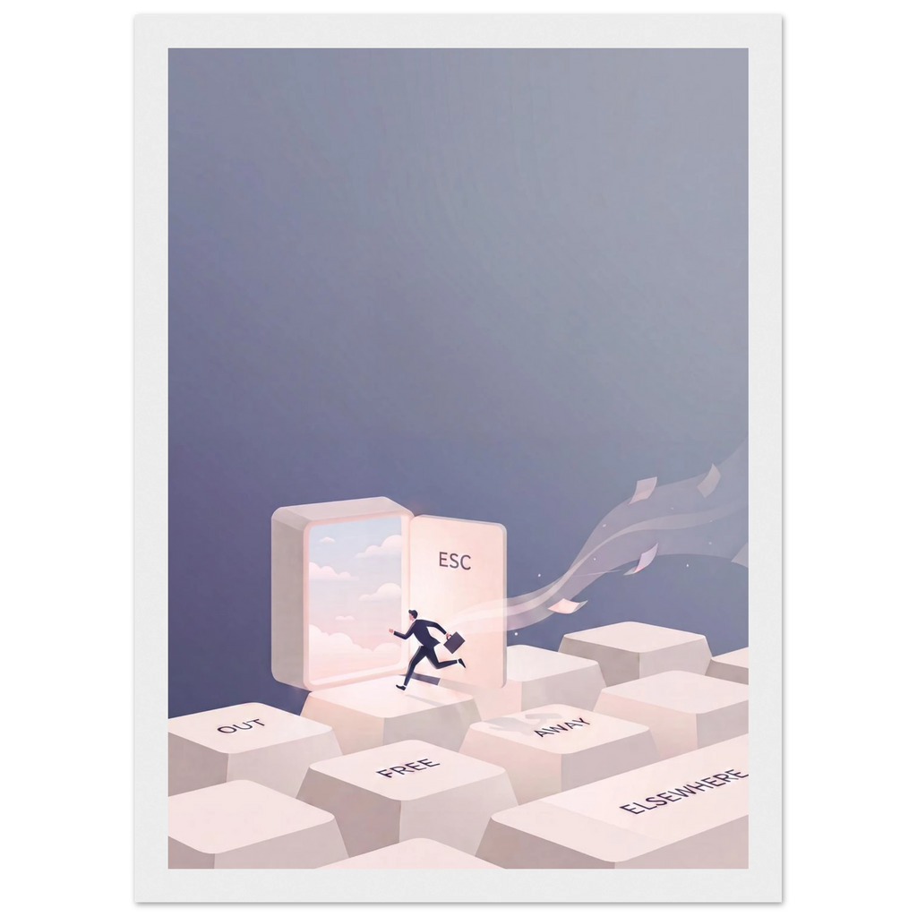 Rizen Escape The System - Premium Framed Wall Art