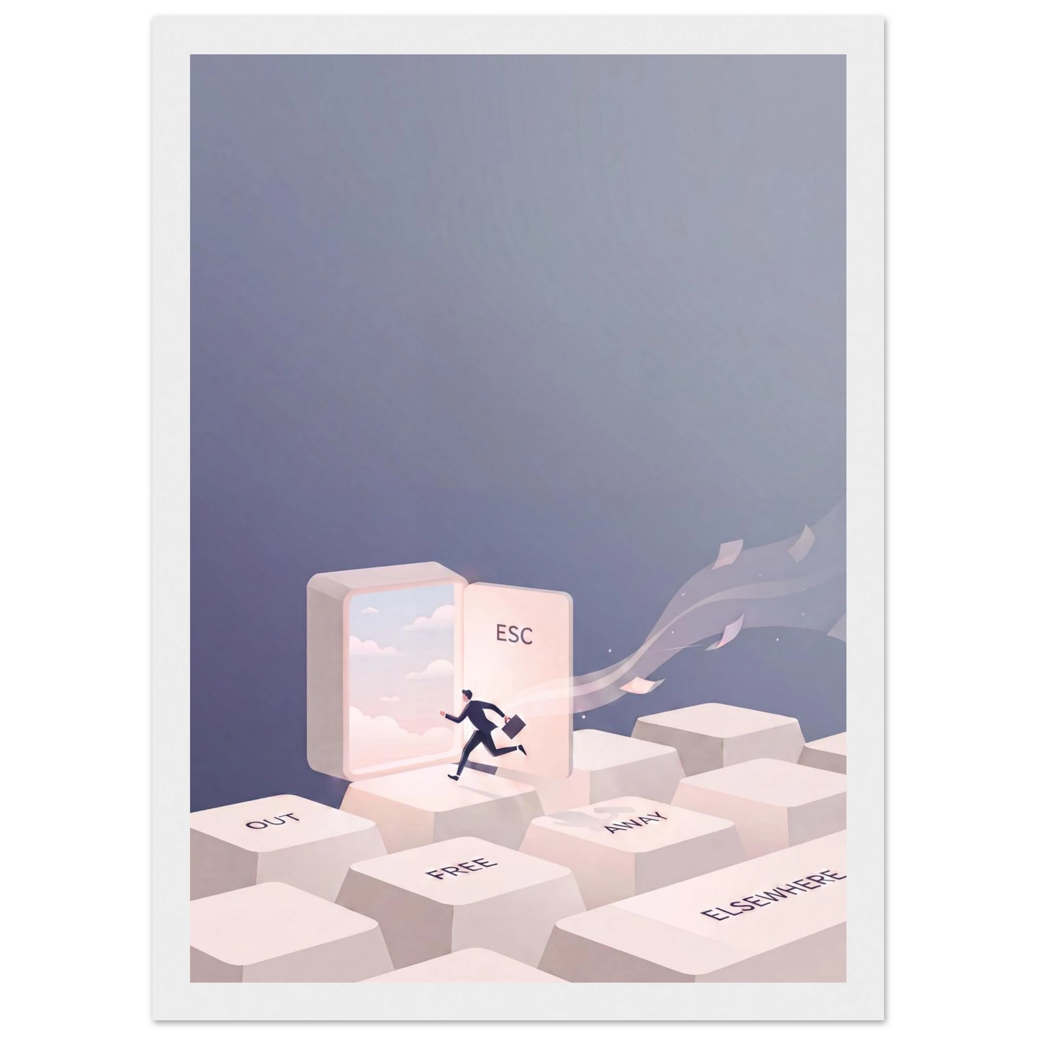 Rizen Escape The System - Premium Framed Wall Art