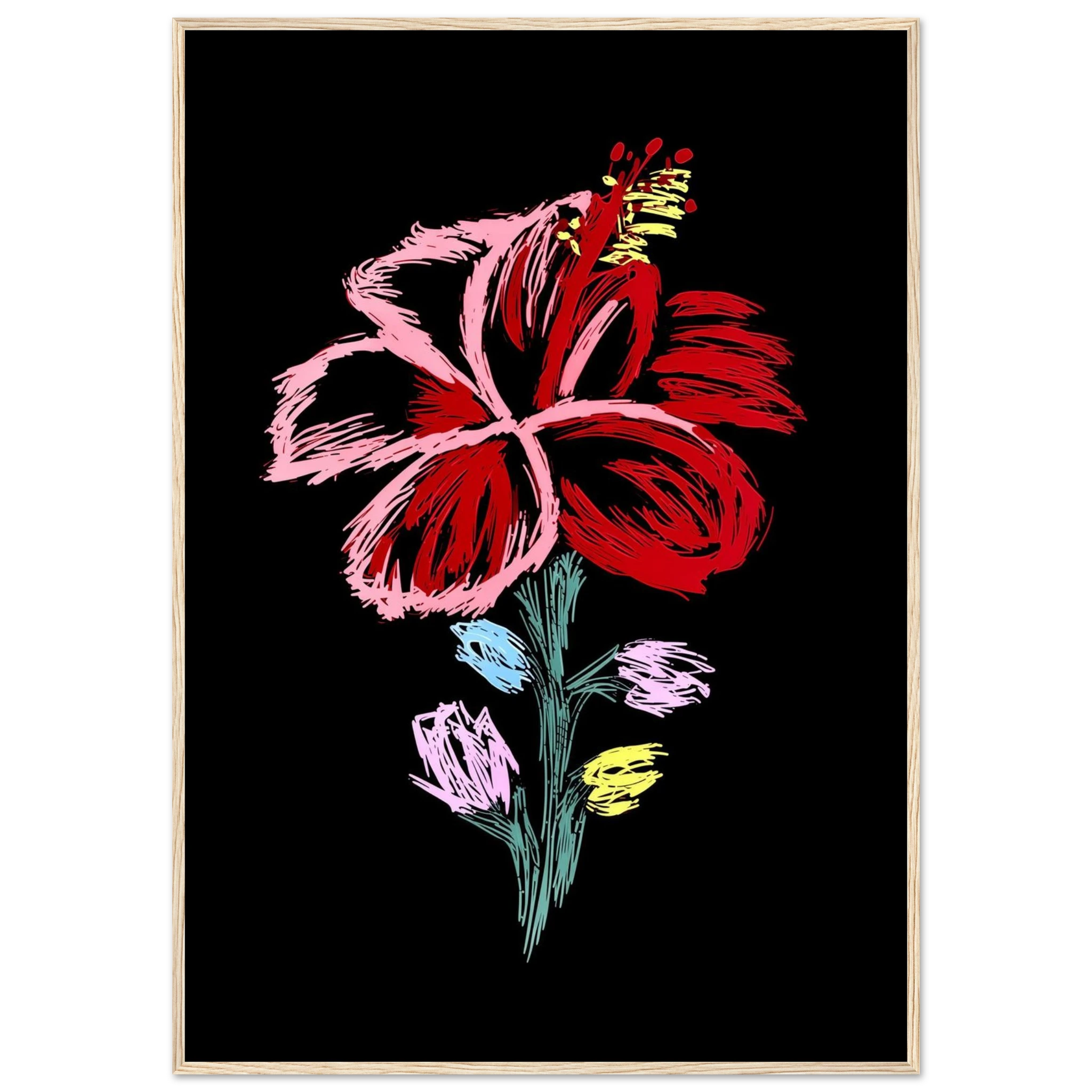 Rizen Flower - Premium Framed Wall Art