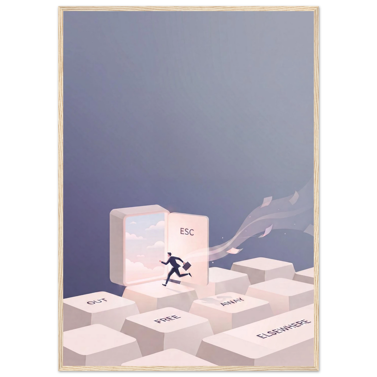 Rizen Escape The System - Premium Framed Wall Art