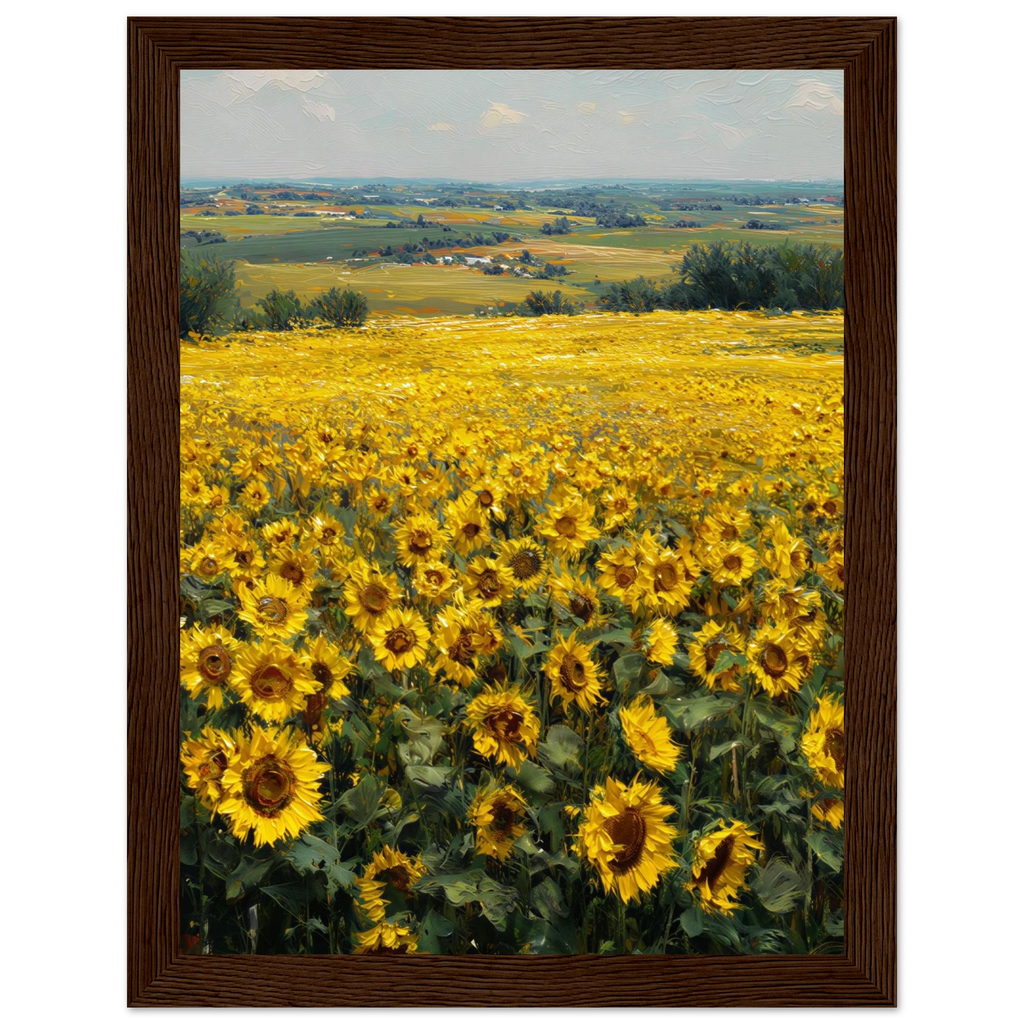 Rizen Sunflower Field - Premium Framed Wall Art