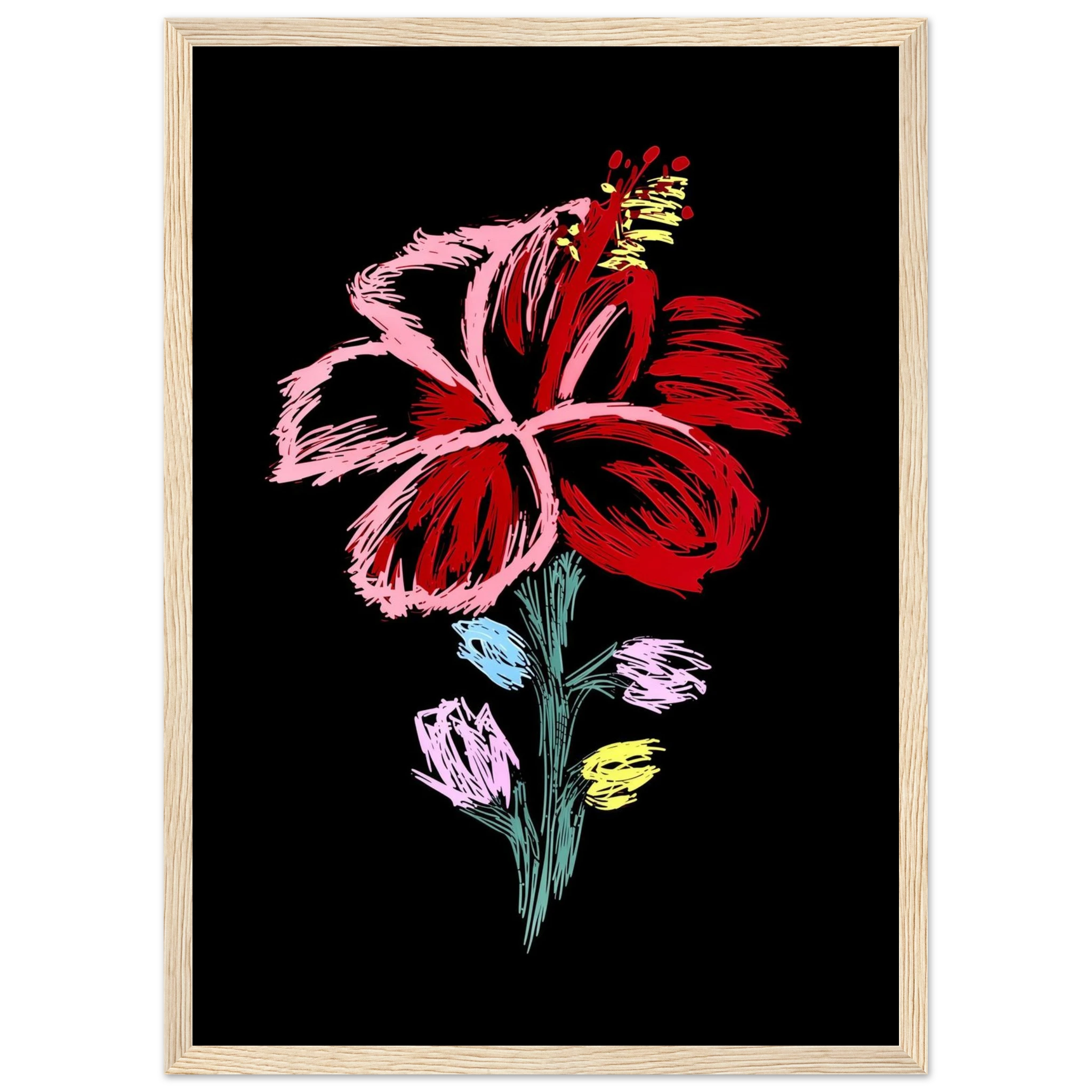 Rizen Flower - Premium Framed Wall Art