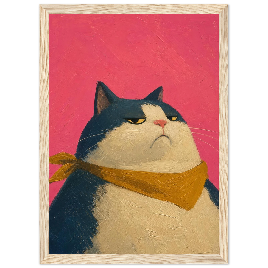 Rizen Moody Cat - Premium Framed Wall Art