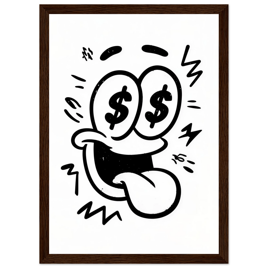 Rizen Dollar Eyes - Premium Framed Wall Art
