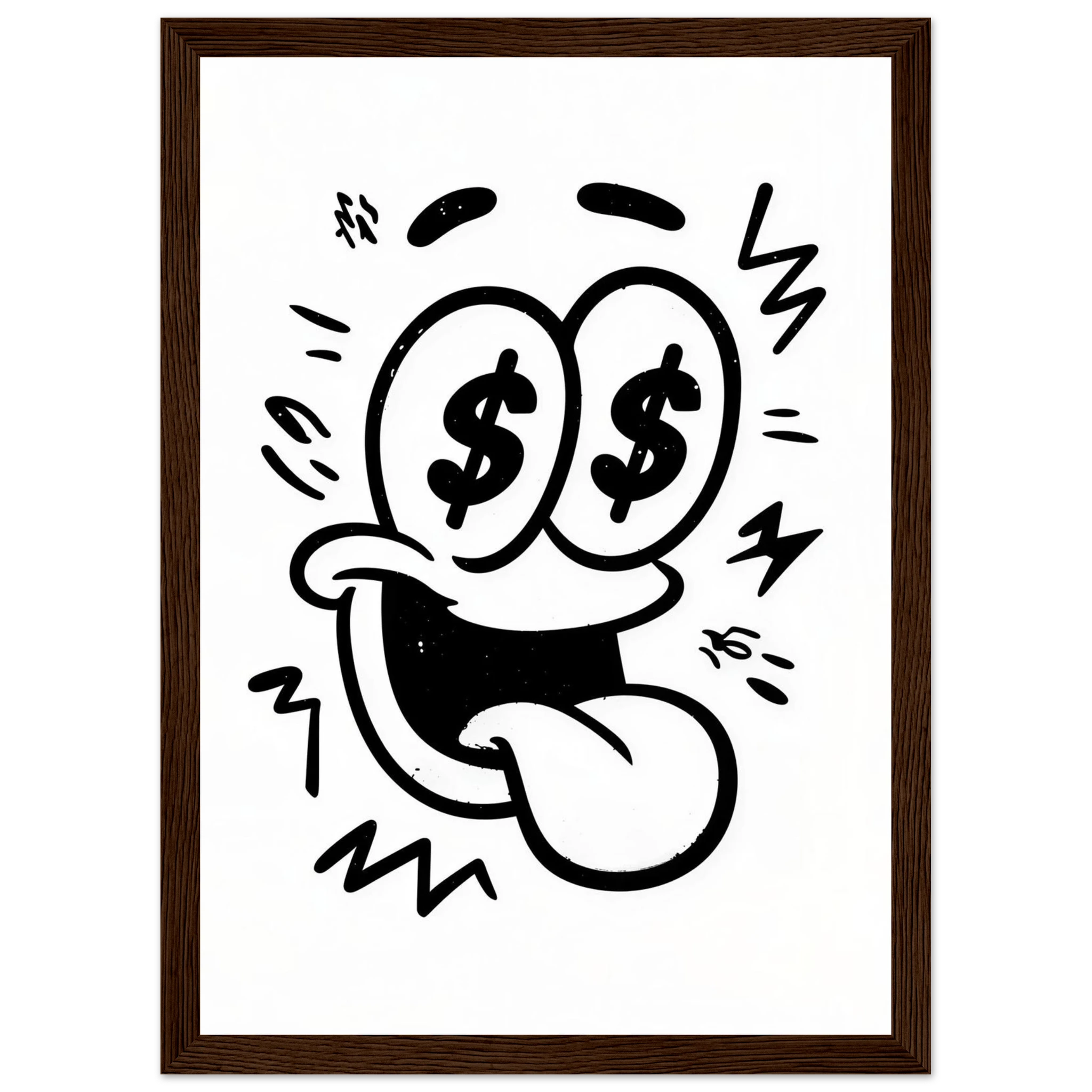 Rizen Dollar Eyes - Premium Framed Wall Art