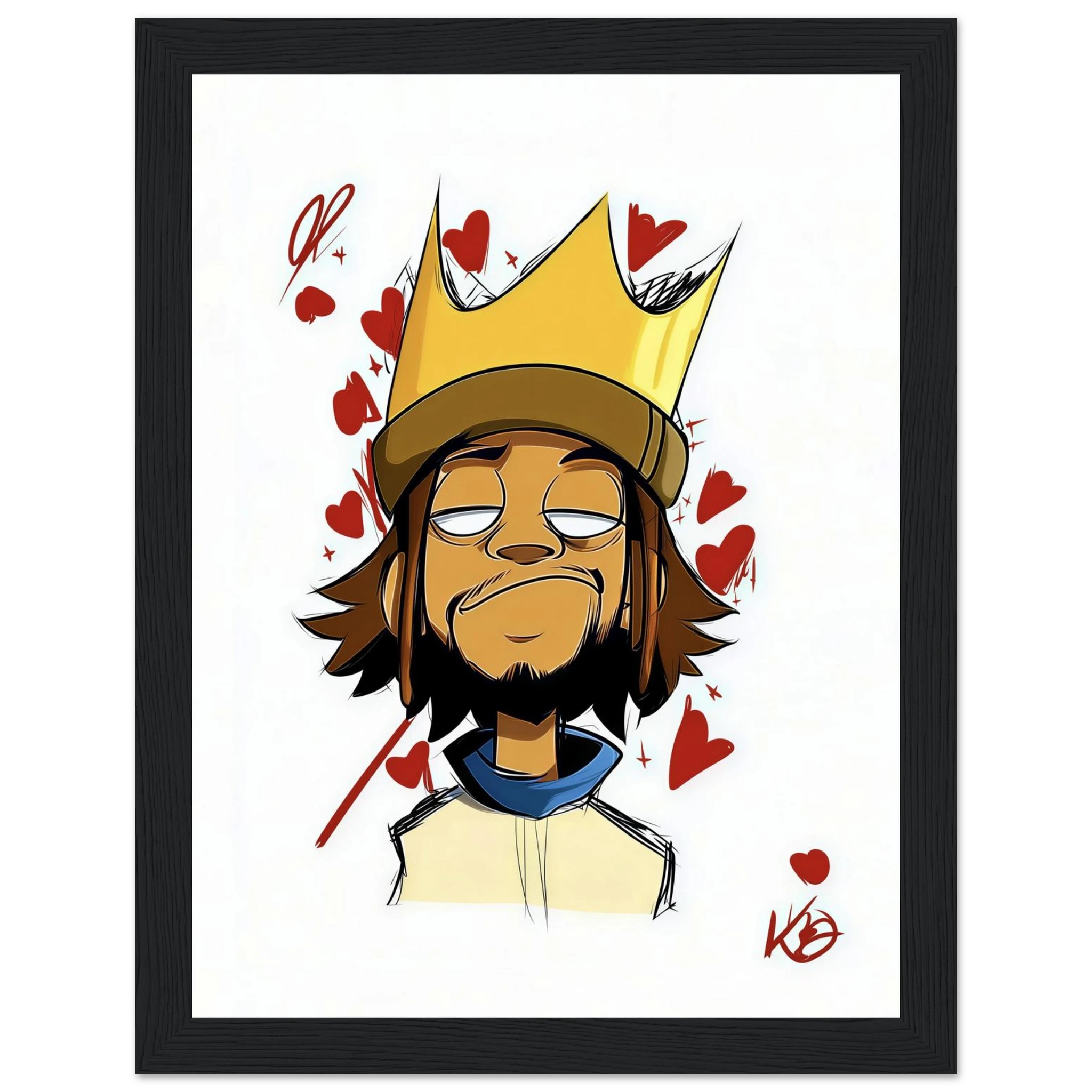 Rizen Crowned Affection - Premium Framed Wall Art
