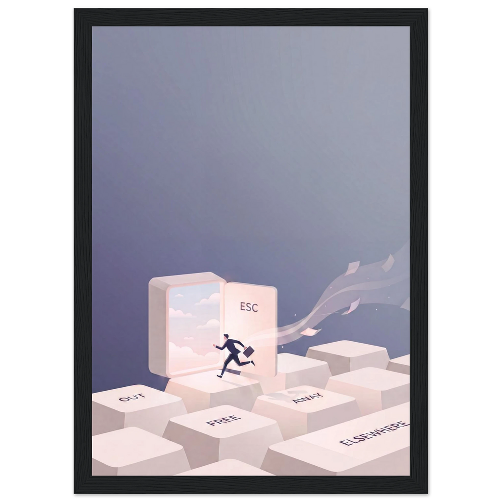Rizen Escape The System - Premium Framed Wall Art