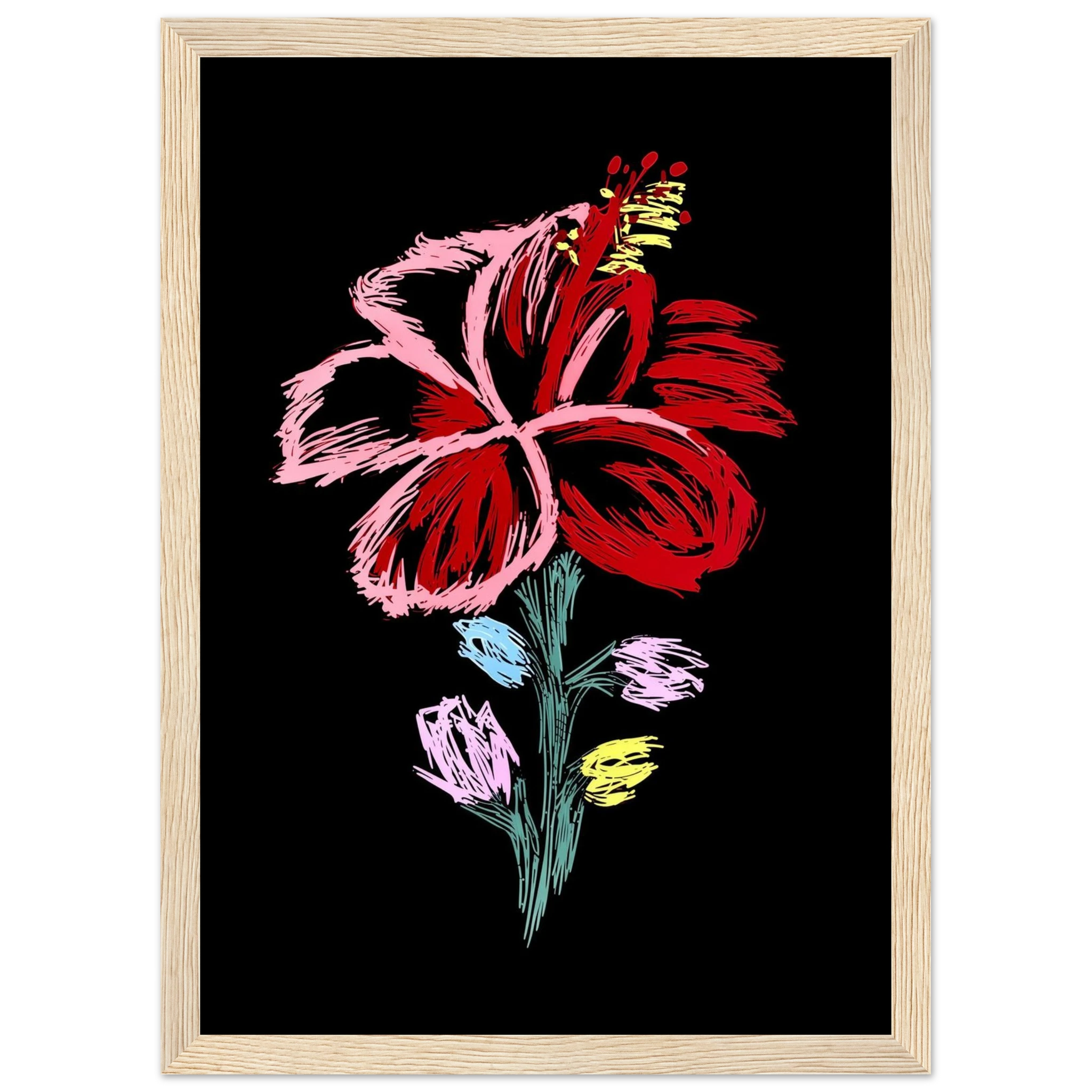 Rizen Flower - Premium Framed Wall Art