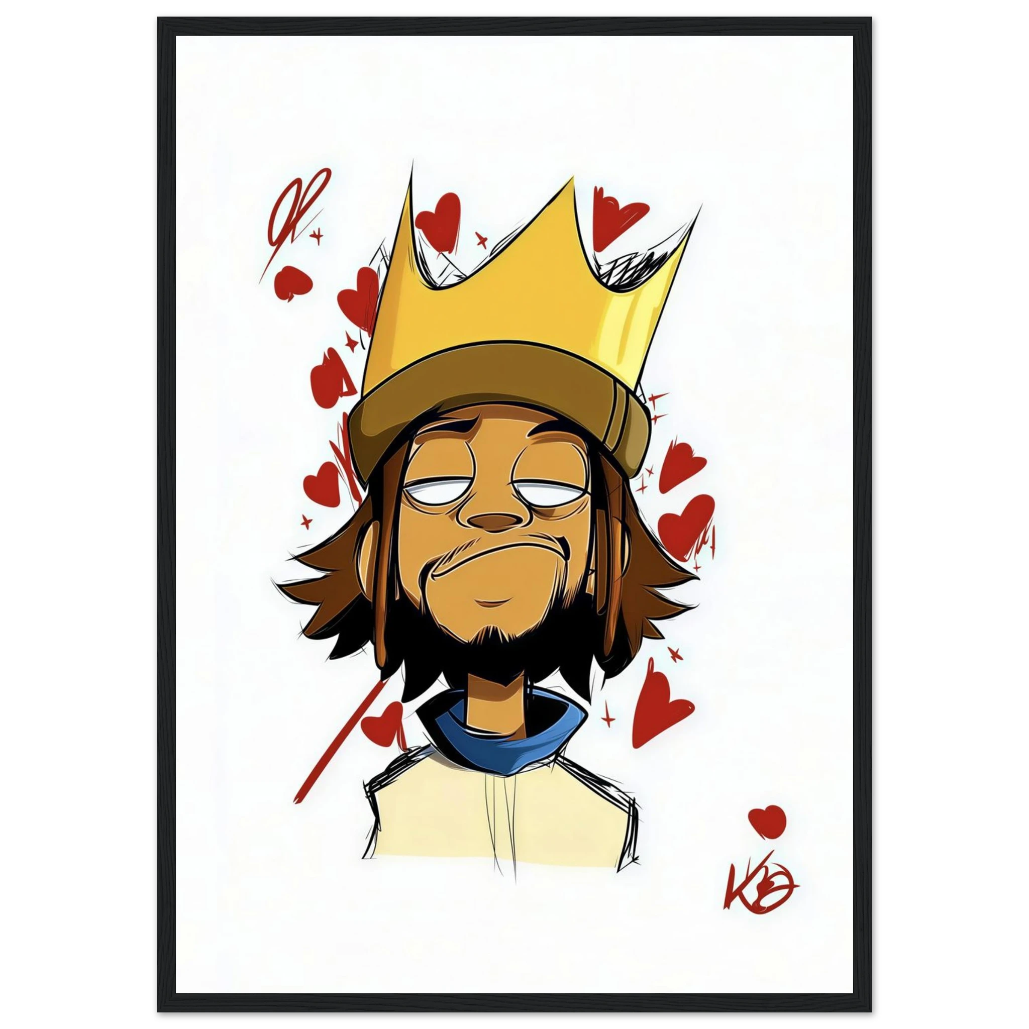 Rizen Crowned Affection - Premium Framed Wall Art