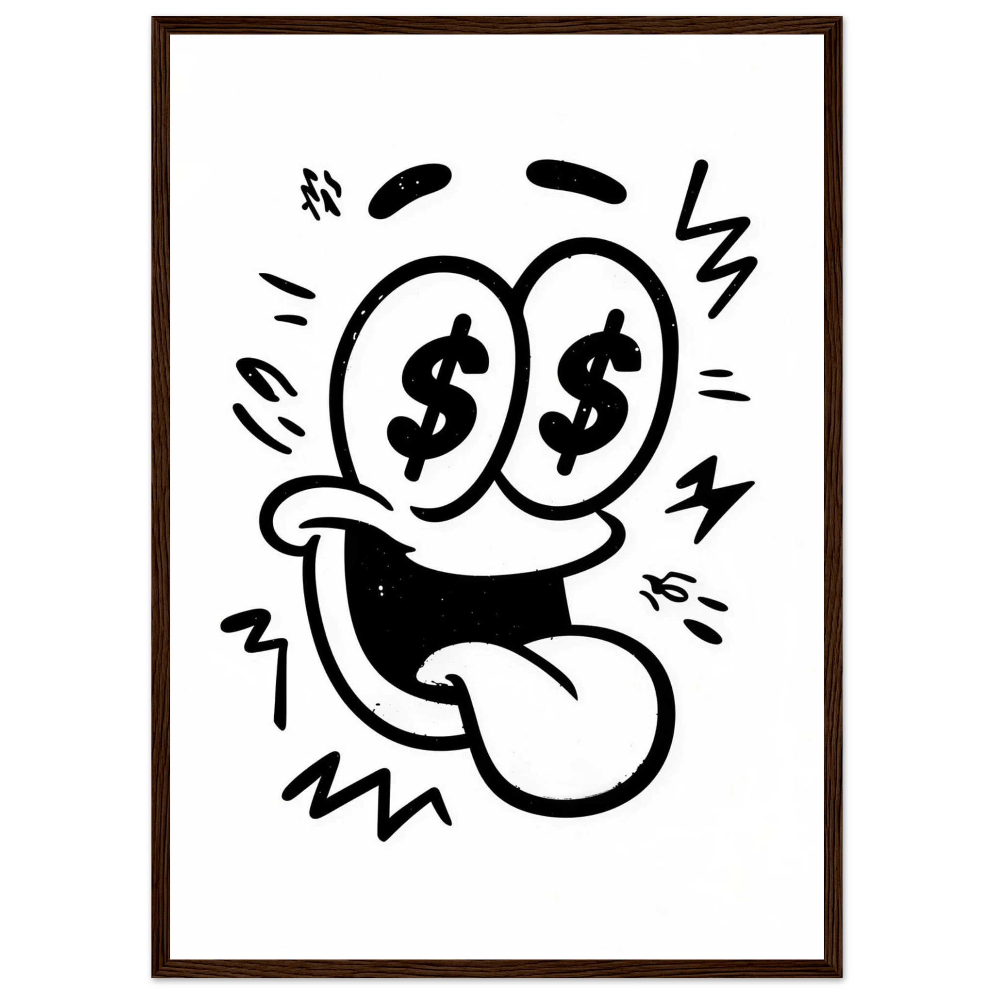 Rizen Dollar Eyes - Premium Framed Wall Art