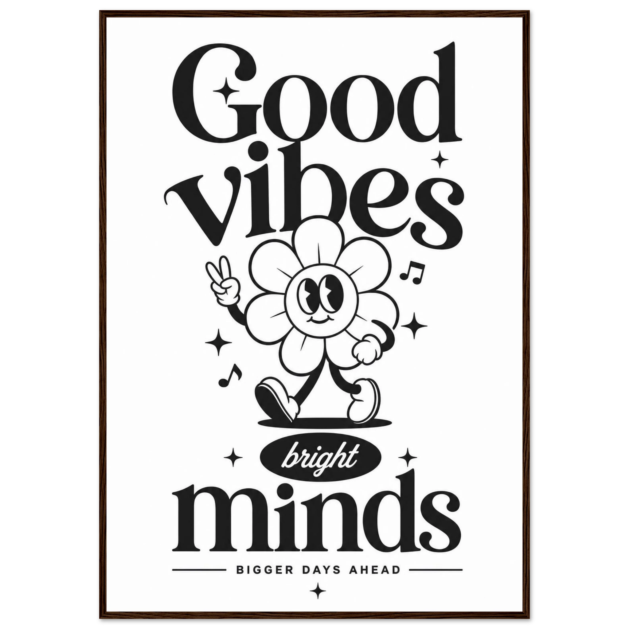 Rizen Good Vibes - Premium Framed Wall Art