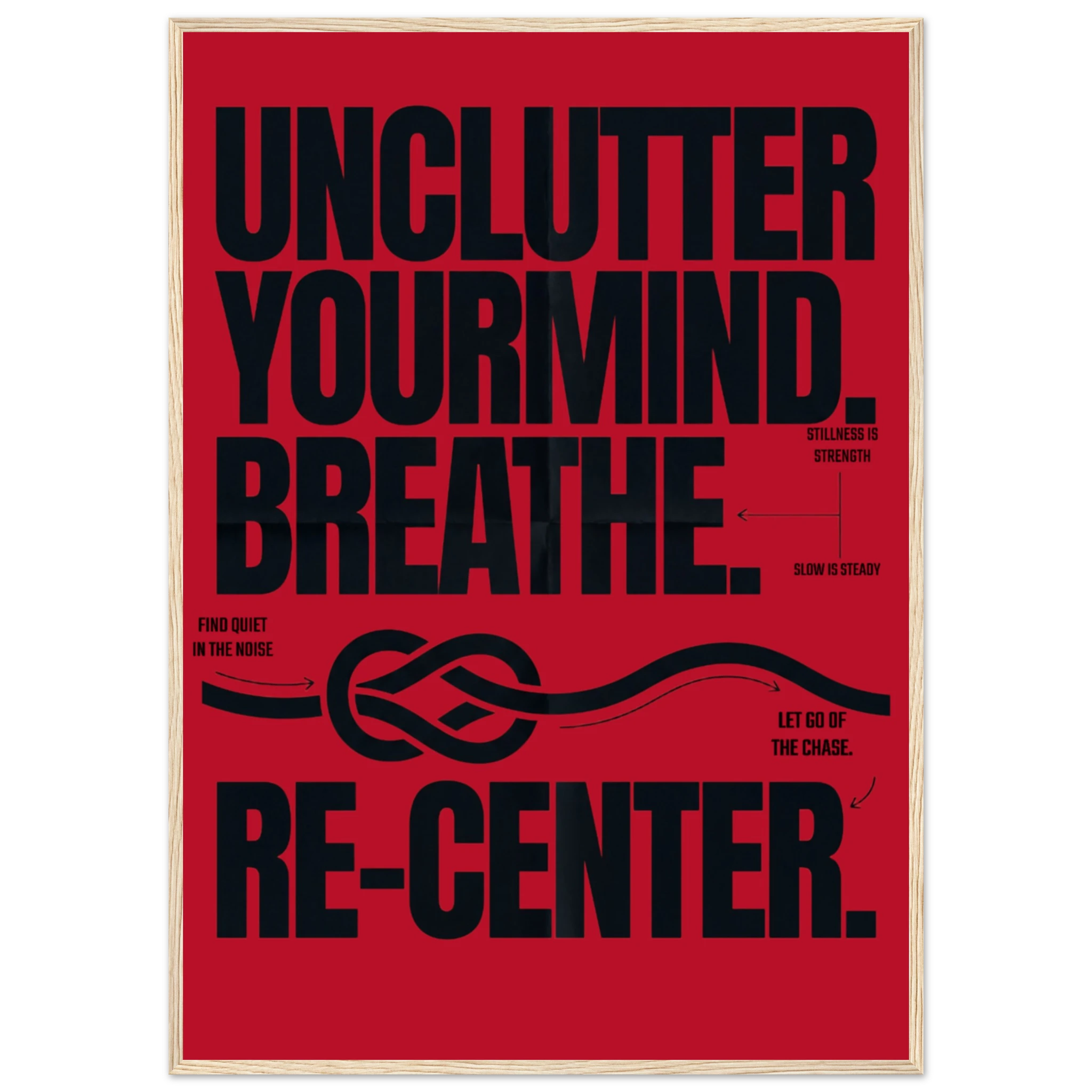 Rizen Unclutter - Premium Framed Wall Art
