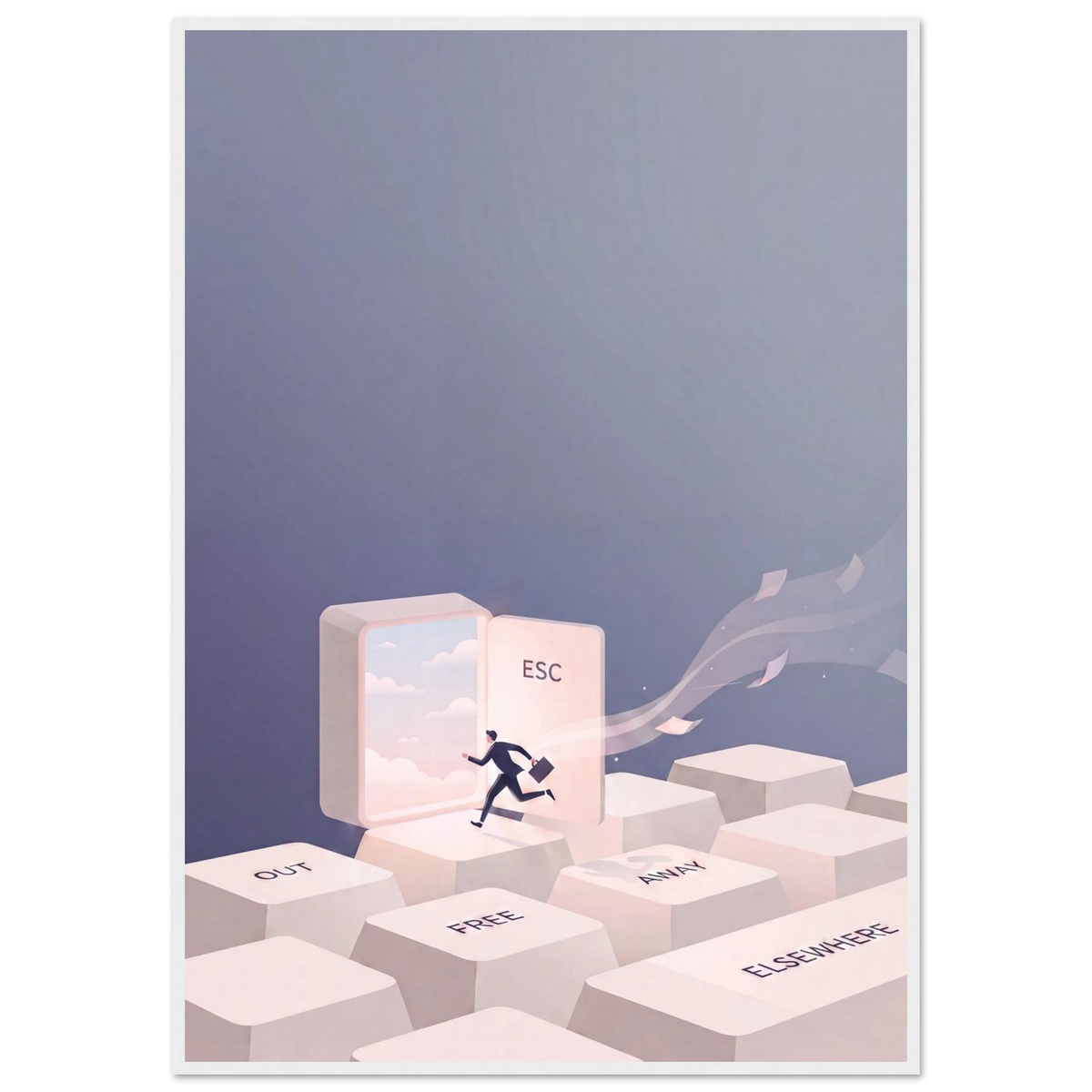 Rizen Escape The System - Premium Framed Wall Art
