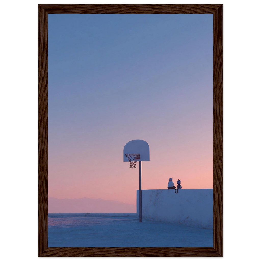 Rizen Rooftop Basketball - Premium Framed Wall Art