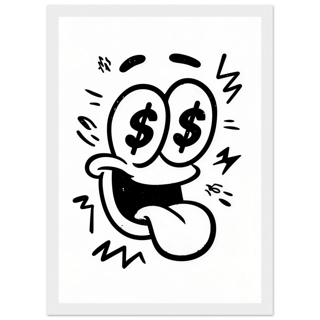 Rizen Dollar Eyes - Premium Framed Wall Art