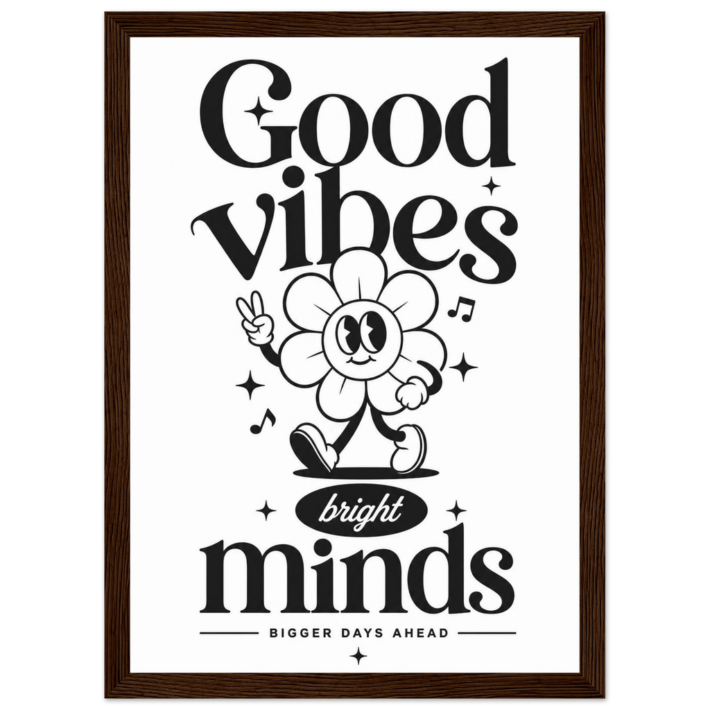 Rizen Good Vibes - Premium Framed Wall Art