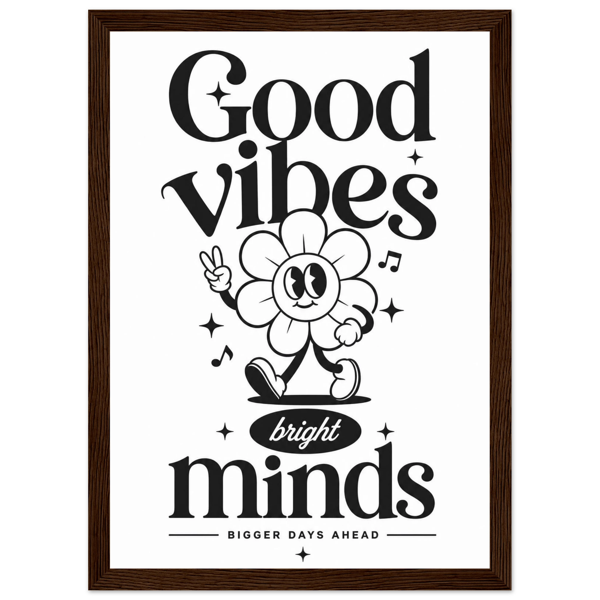 Rizen Good Vibes - Premium Framed Wall Art