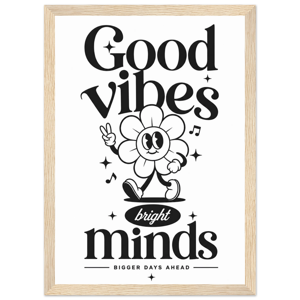 Rizen Good Vibes - Premium Framed Wall Art