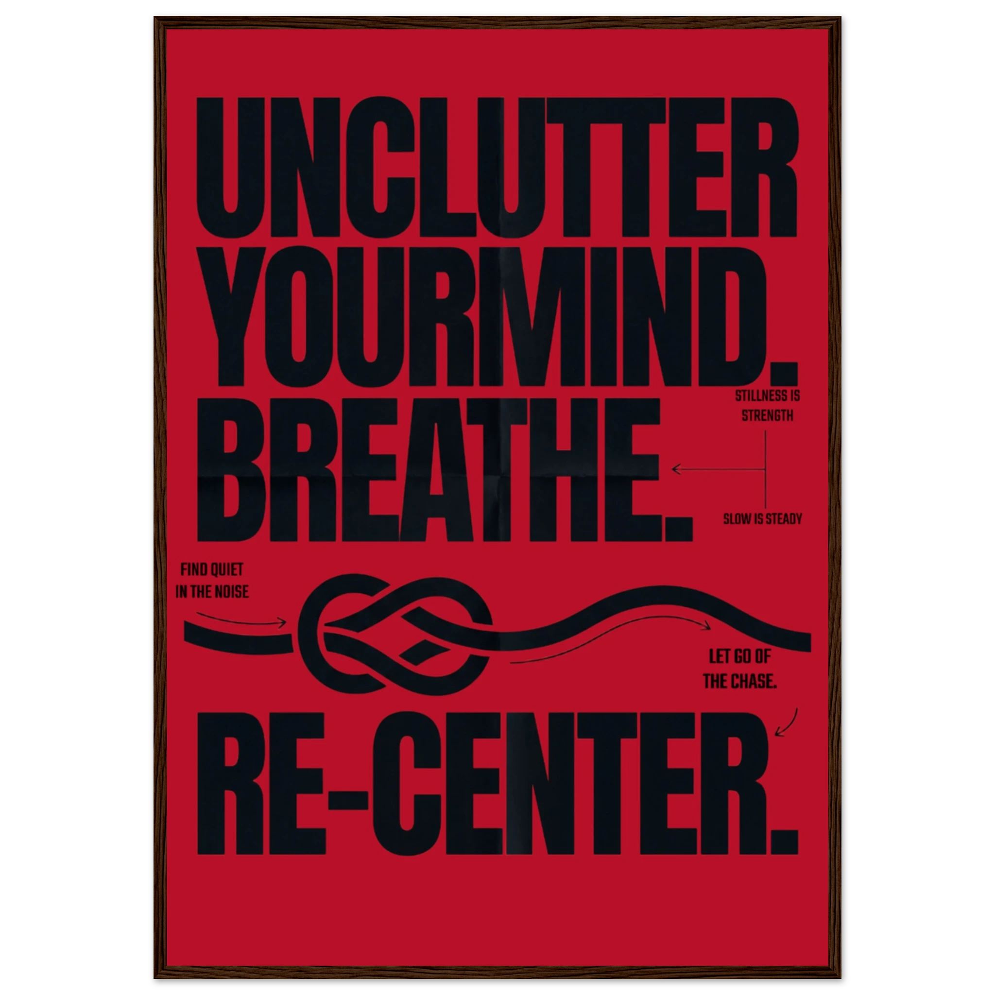 Rizen Unclutter - Premium Framed Wall Art