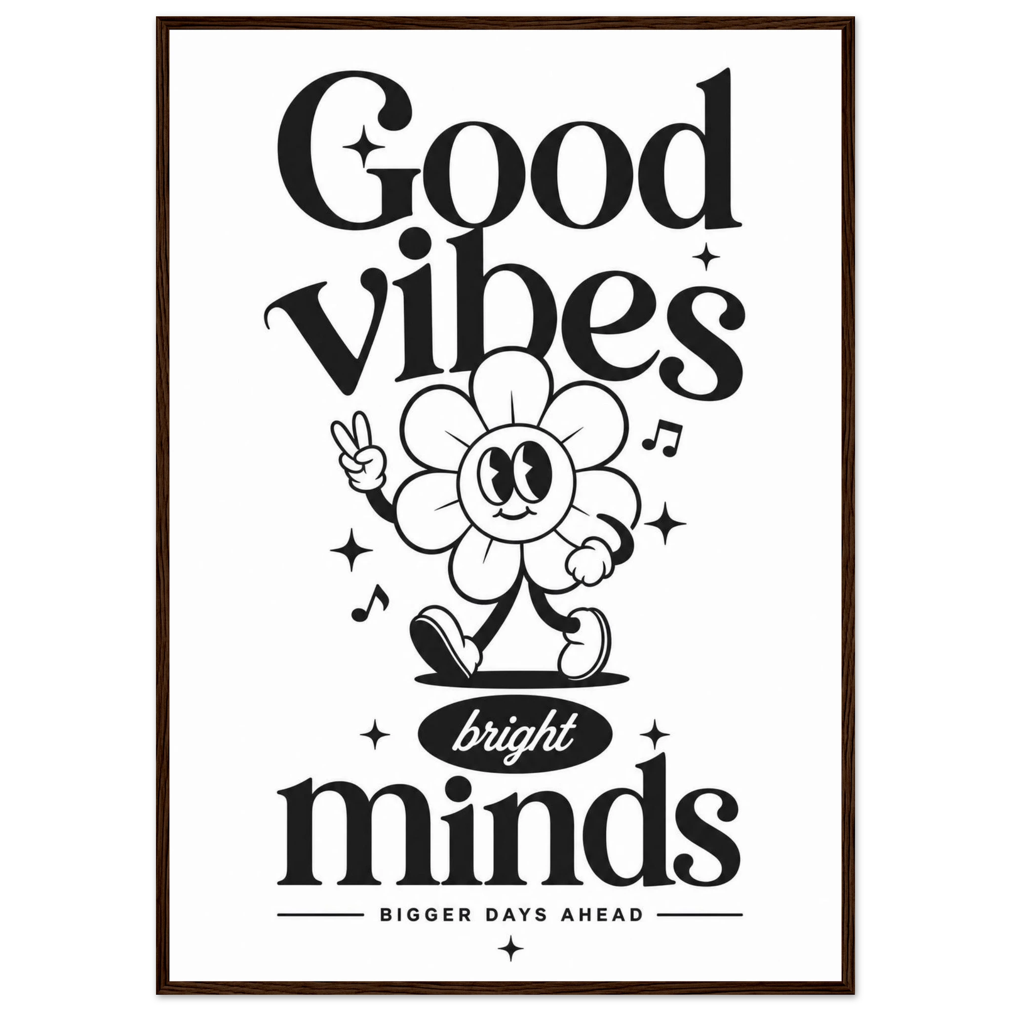 Rizen Good Vibes - Premium Framed Wall Art