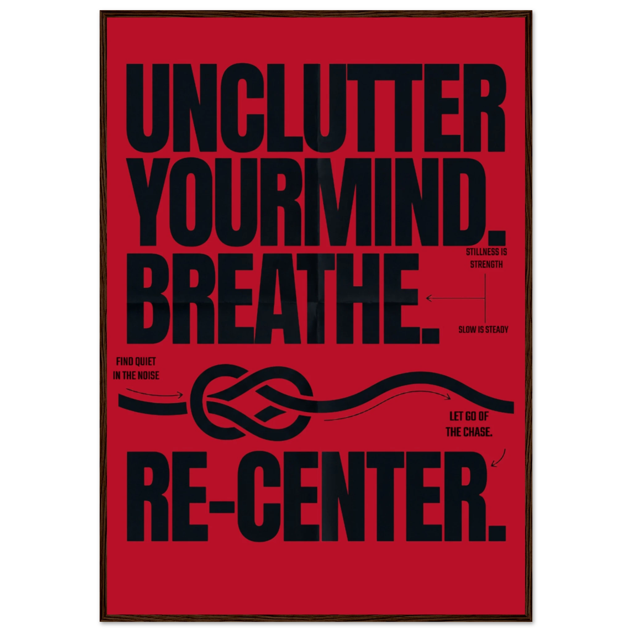 Rizen Unclutter - Premium Framed Wall Art