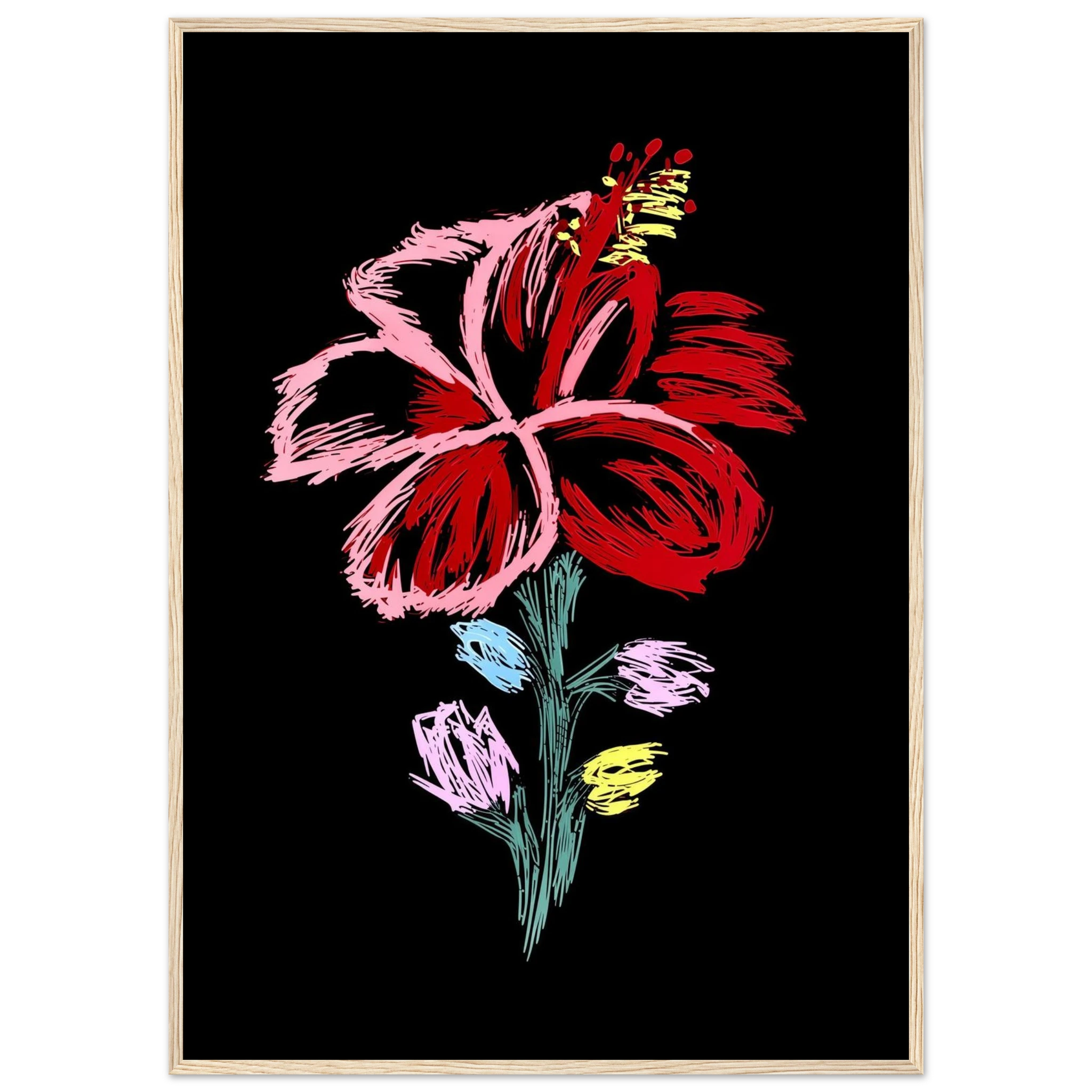 Rizen Flower - Premium Framed Wall Art