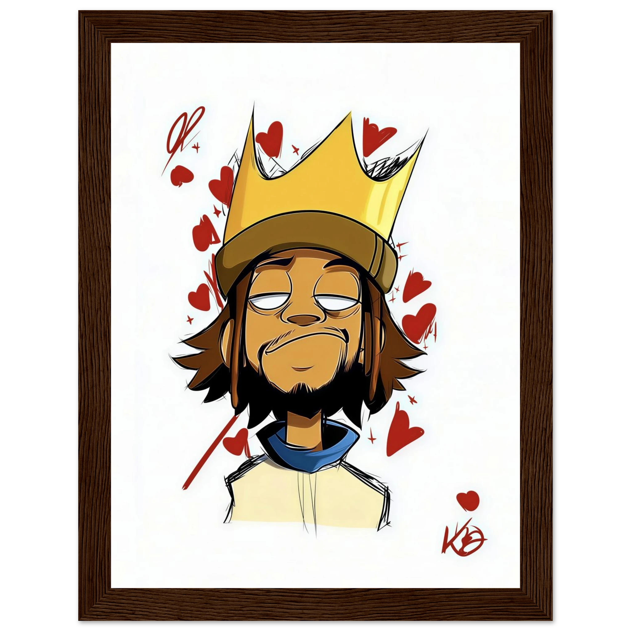 Rizen Crowned Affection - Premium Framed Wall Art