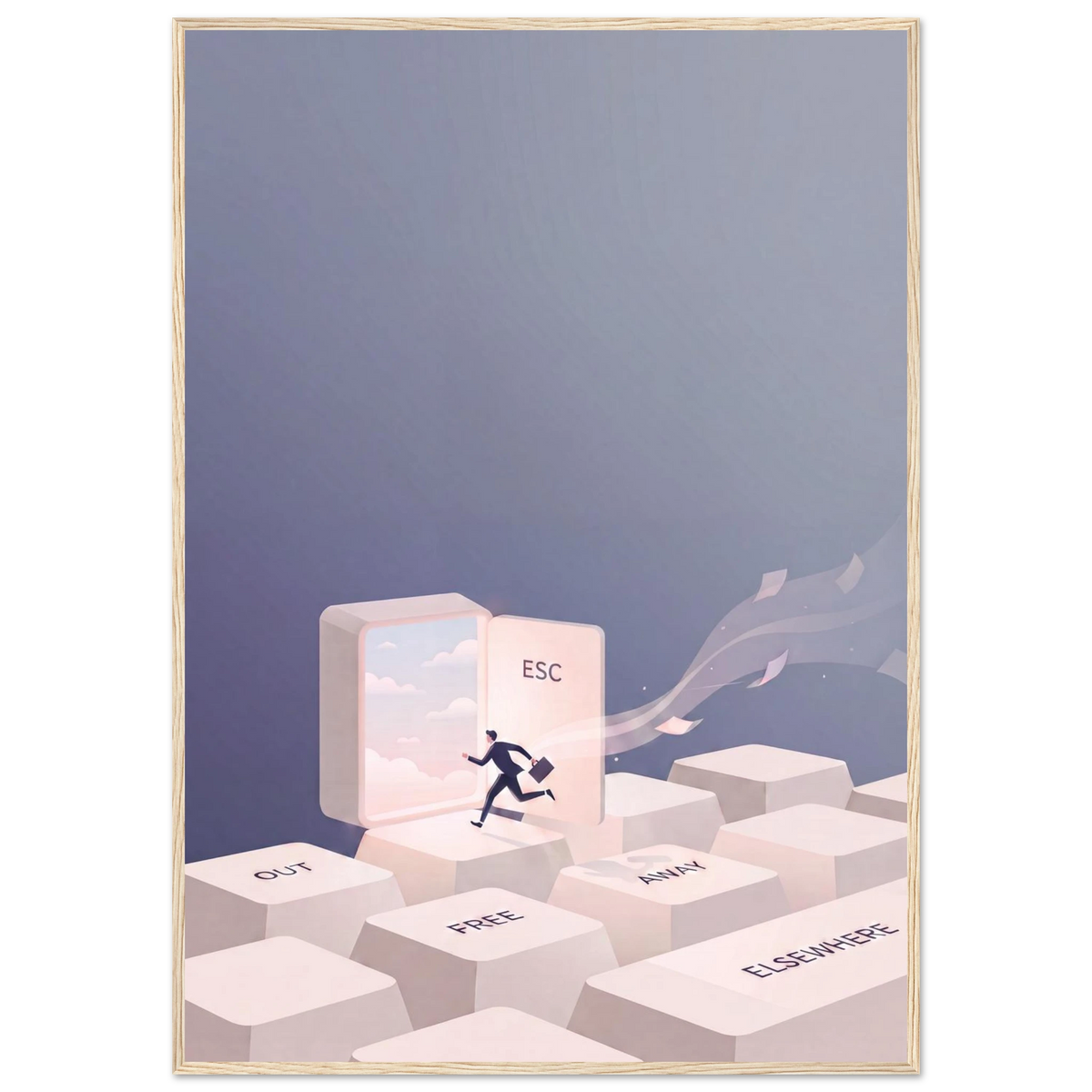 Rizen Escape The System - Premium Framed Wall Art
