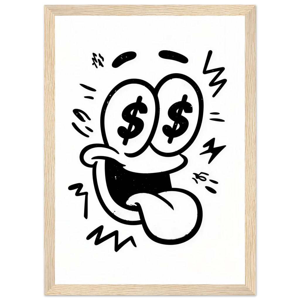 Rizen Dollar Eyes - Premium Framed Wall Art
