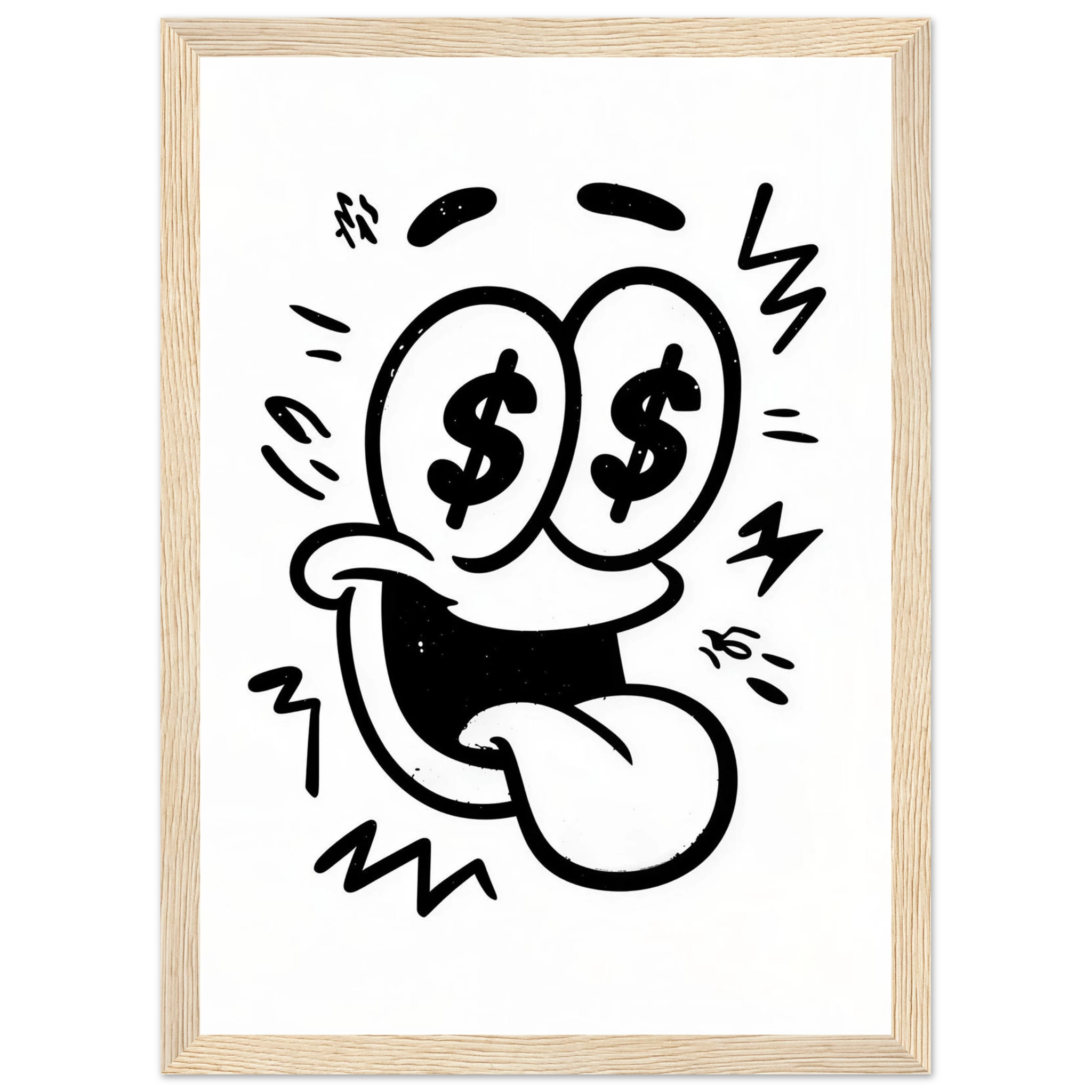 Rizen Dollar Eyes - Premium Framed Wall Art