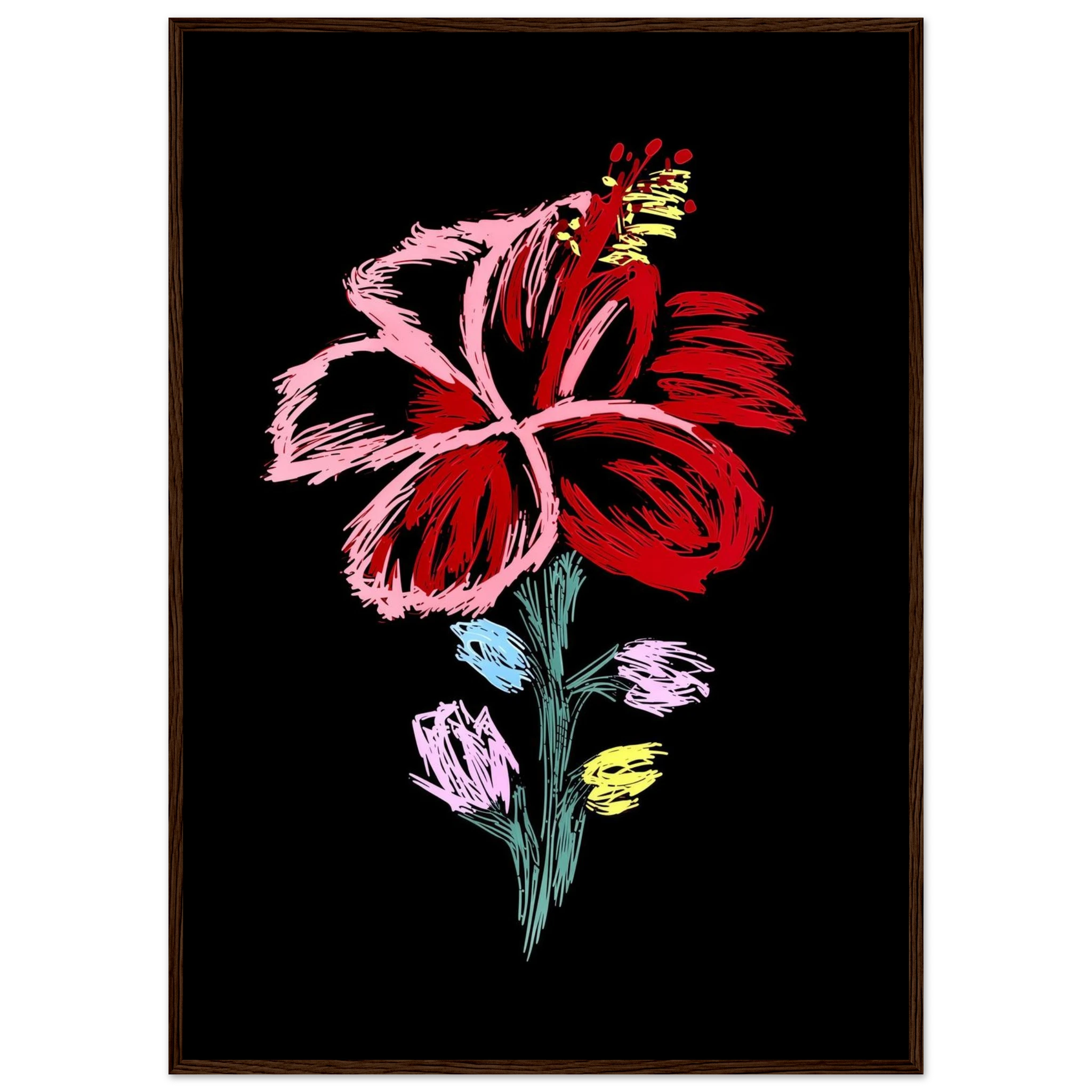 Rizen Flower - Premium Framed Wall Art