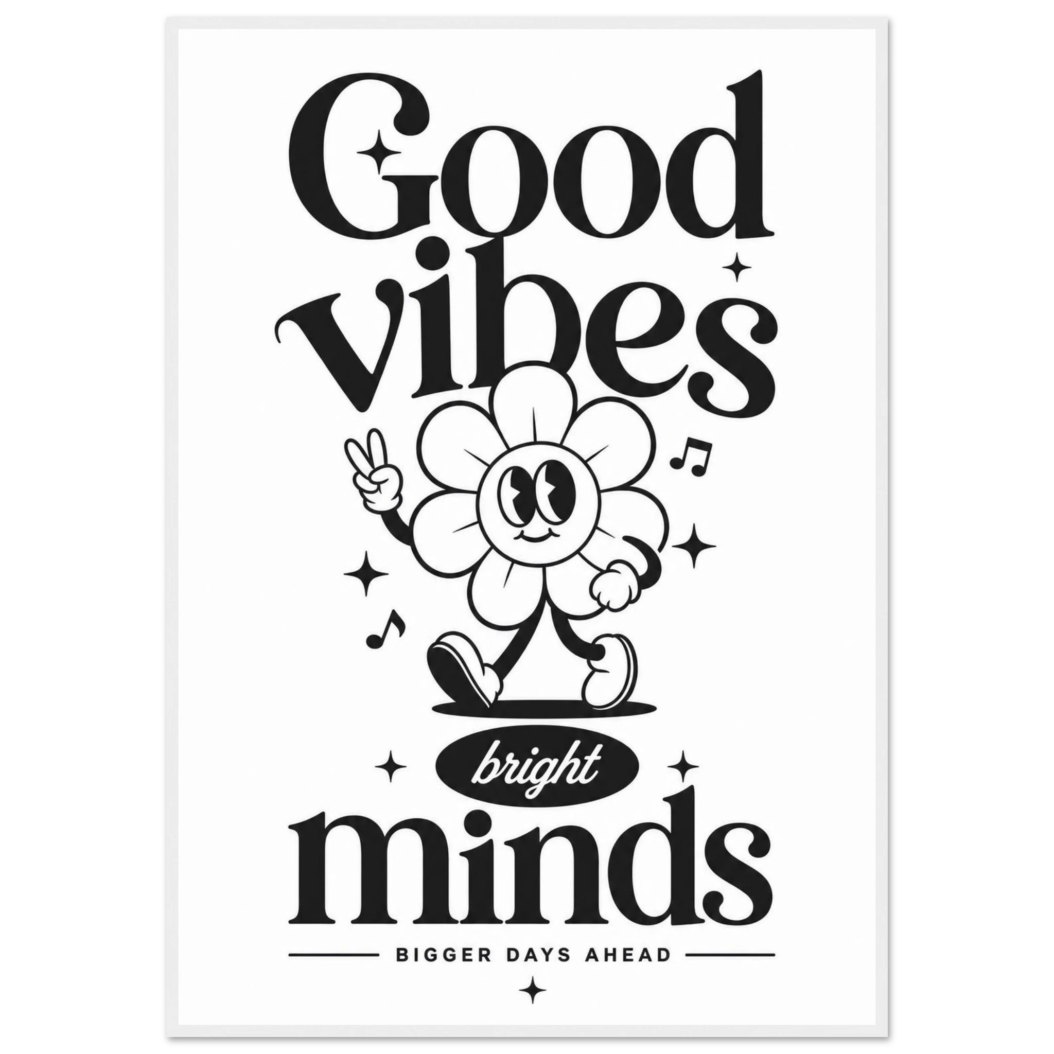Rizen Good Vibes - Premium Framed Wall Art