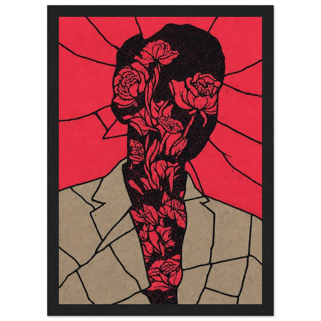 Rizen Fractured Bloom - Premium Framed Wall Art
