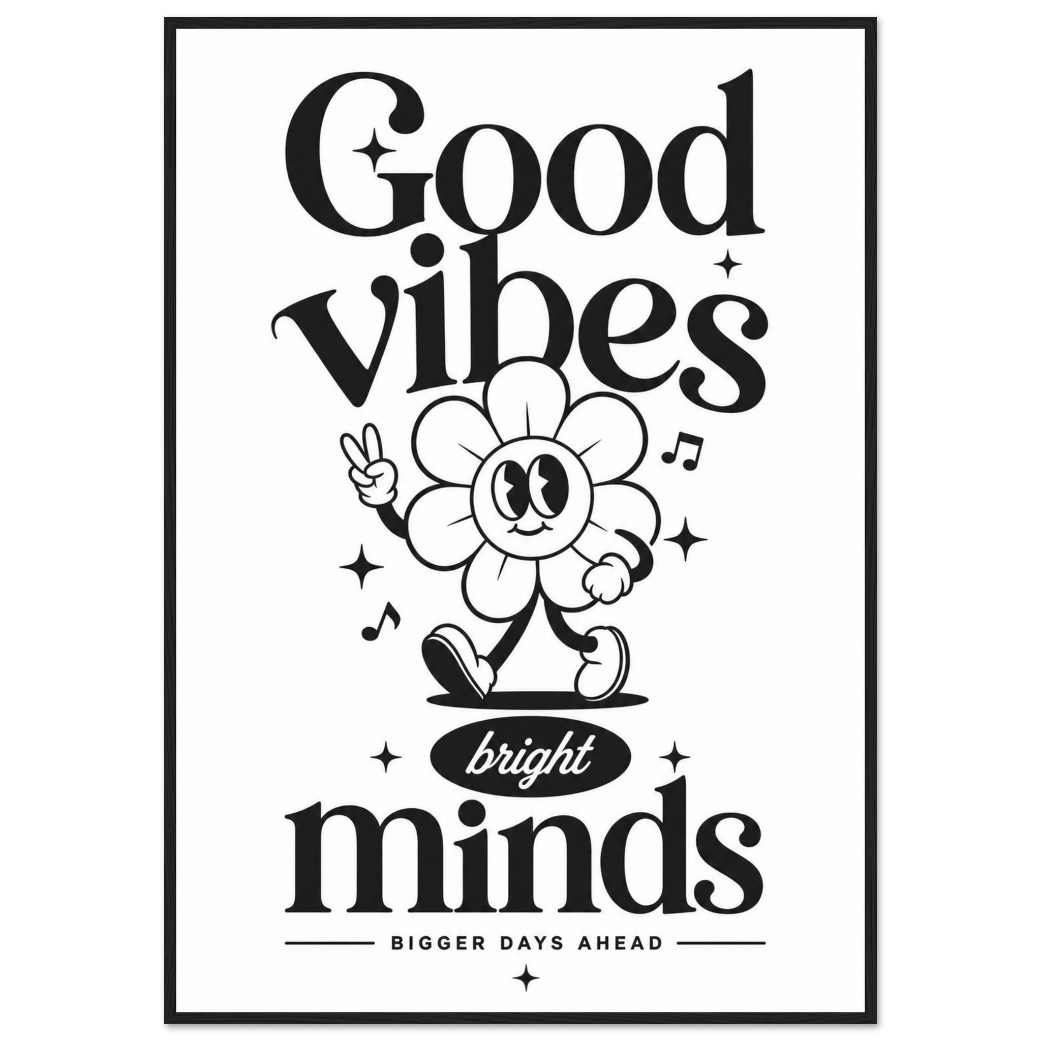 Rizen Good Vibes - Premium Framed Wall Art