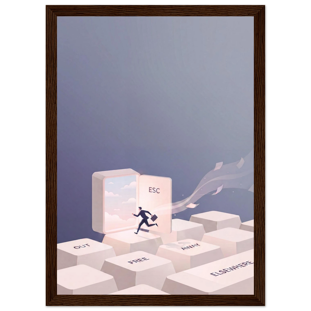 Rizen Escape The System - Premium Framed Wall Art