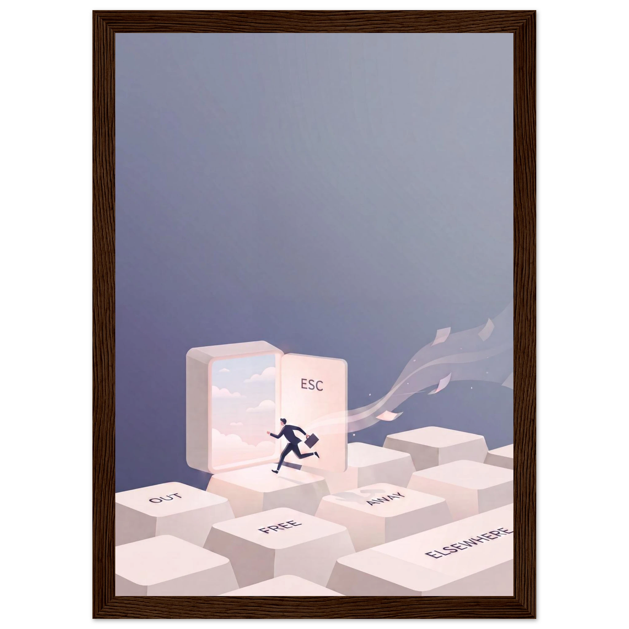 Rizen Escape The System - Premium Framed Wall Art