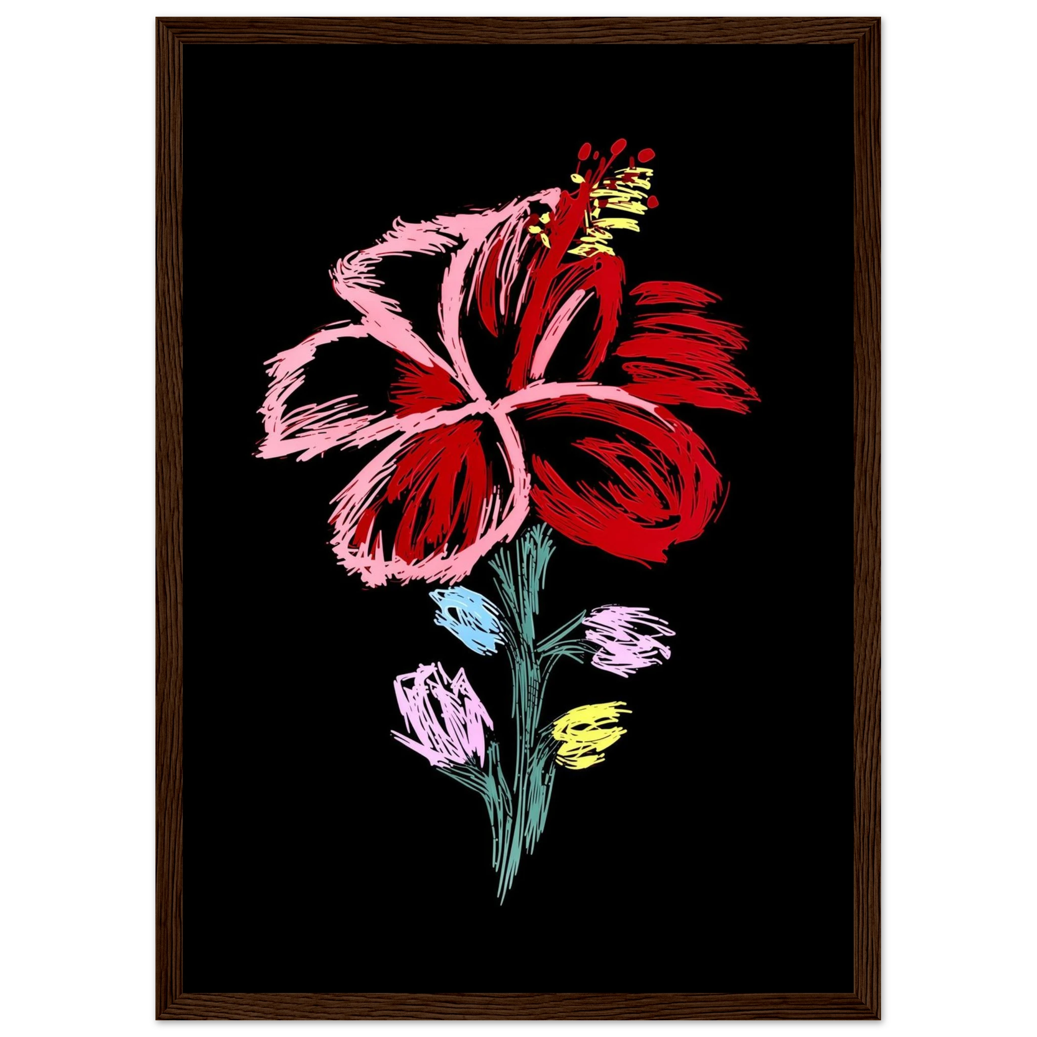 Rizen Flower - Premium Framed Wall Art